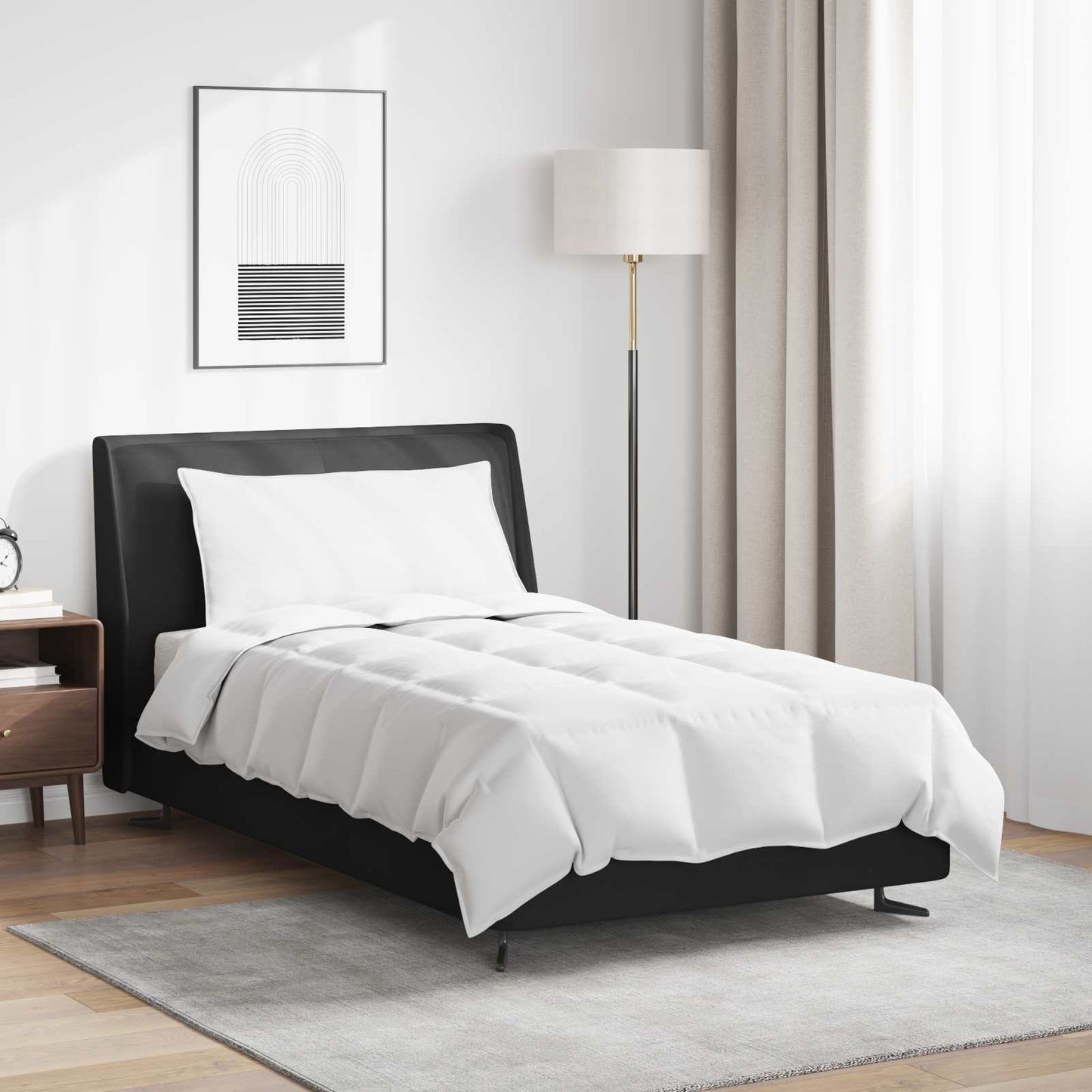 Sommerdecke mit Kissen 2 pcs Weiß Daunenfeder