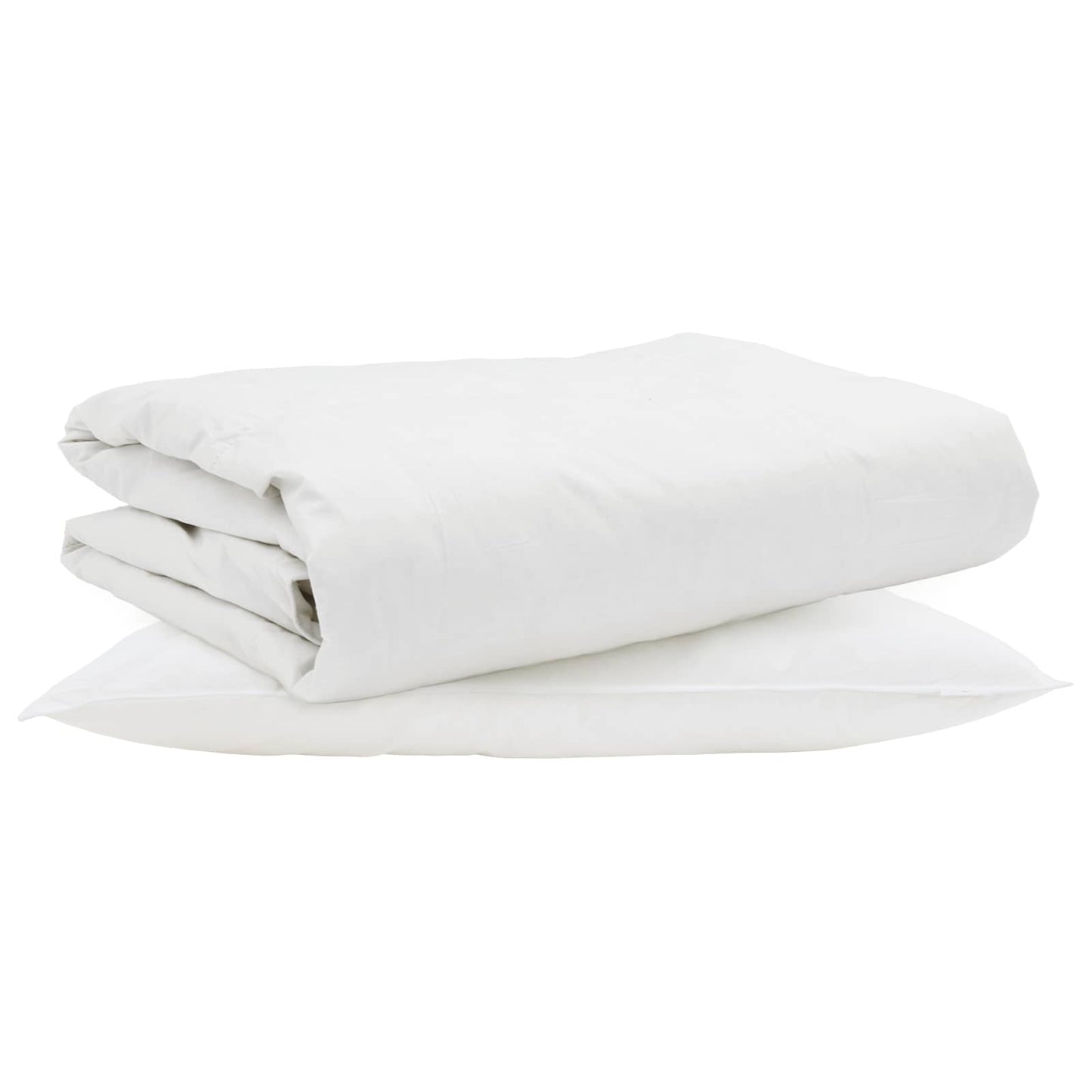 Couette d'été avec oreiller 2 pcs blanc plumes de duvet