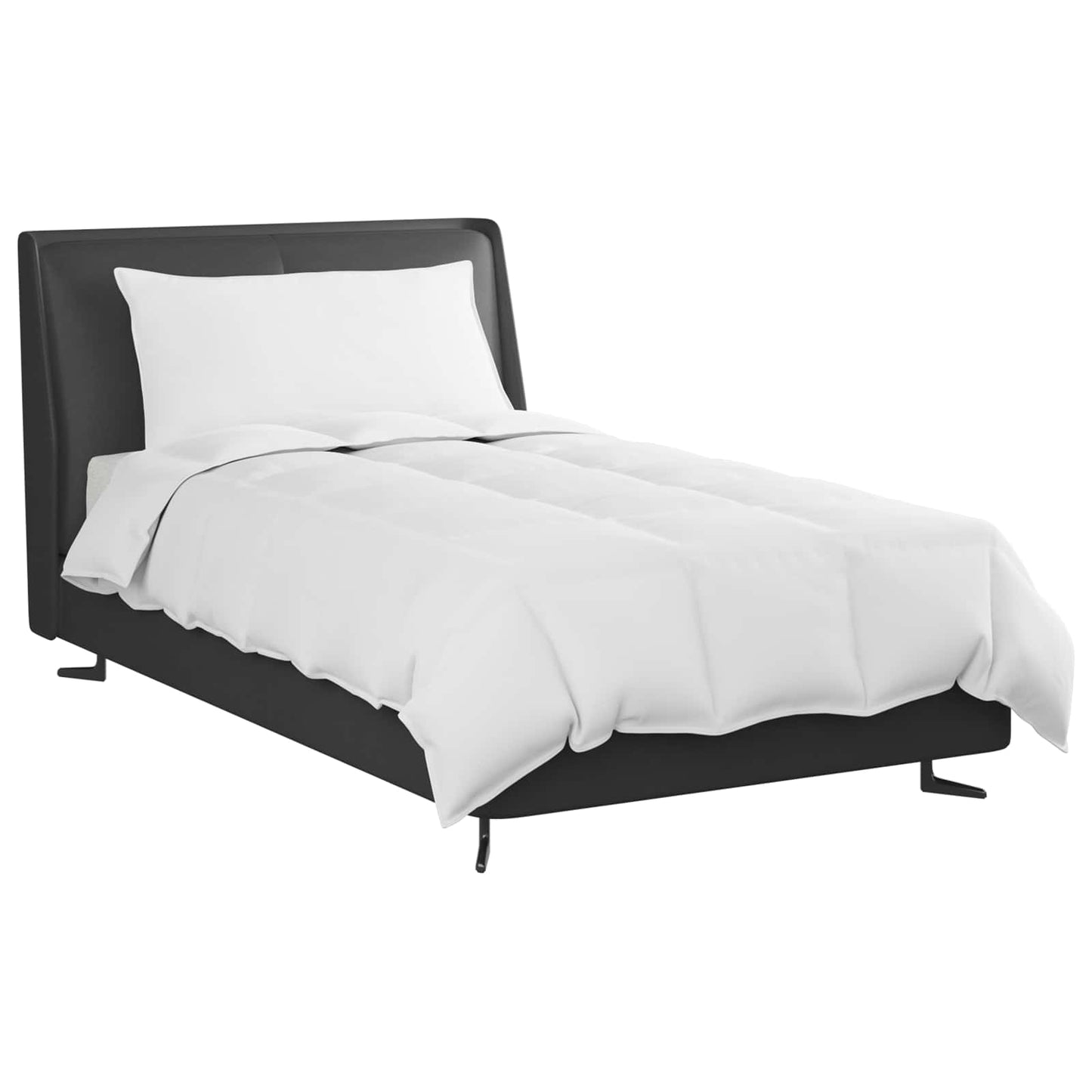 Couette d'été avec oreiller 2 pcs blanc plumes de duvet