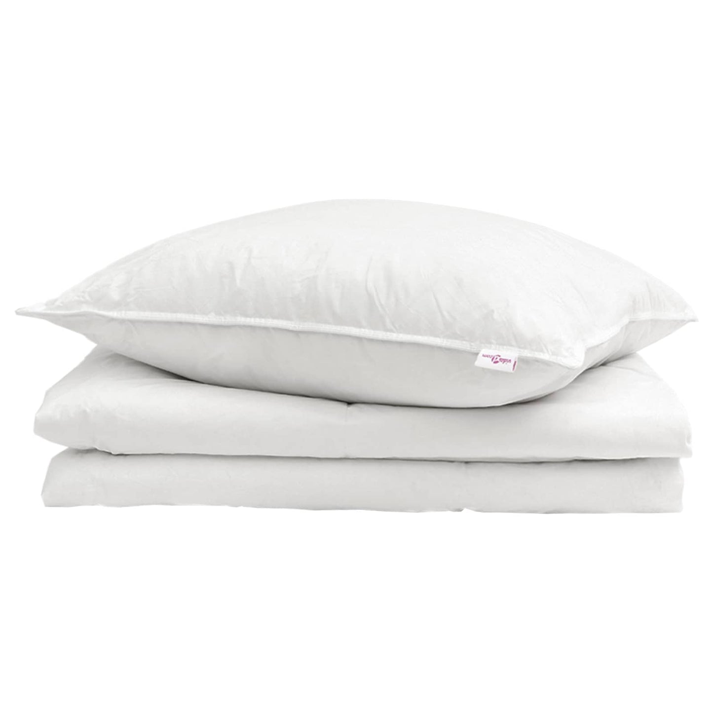 Couette d'été avec oreiller 2 pcs Blanc Plume et duvet
