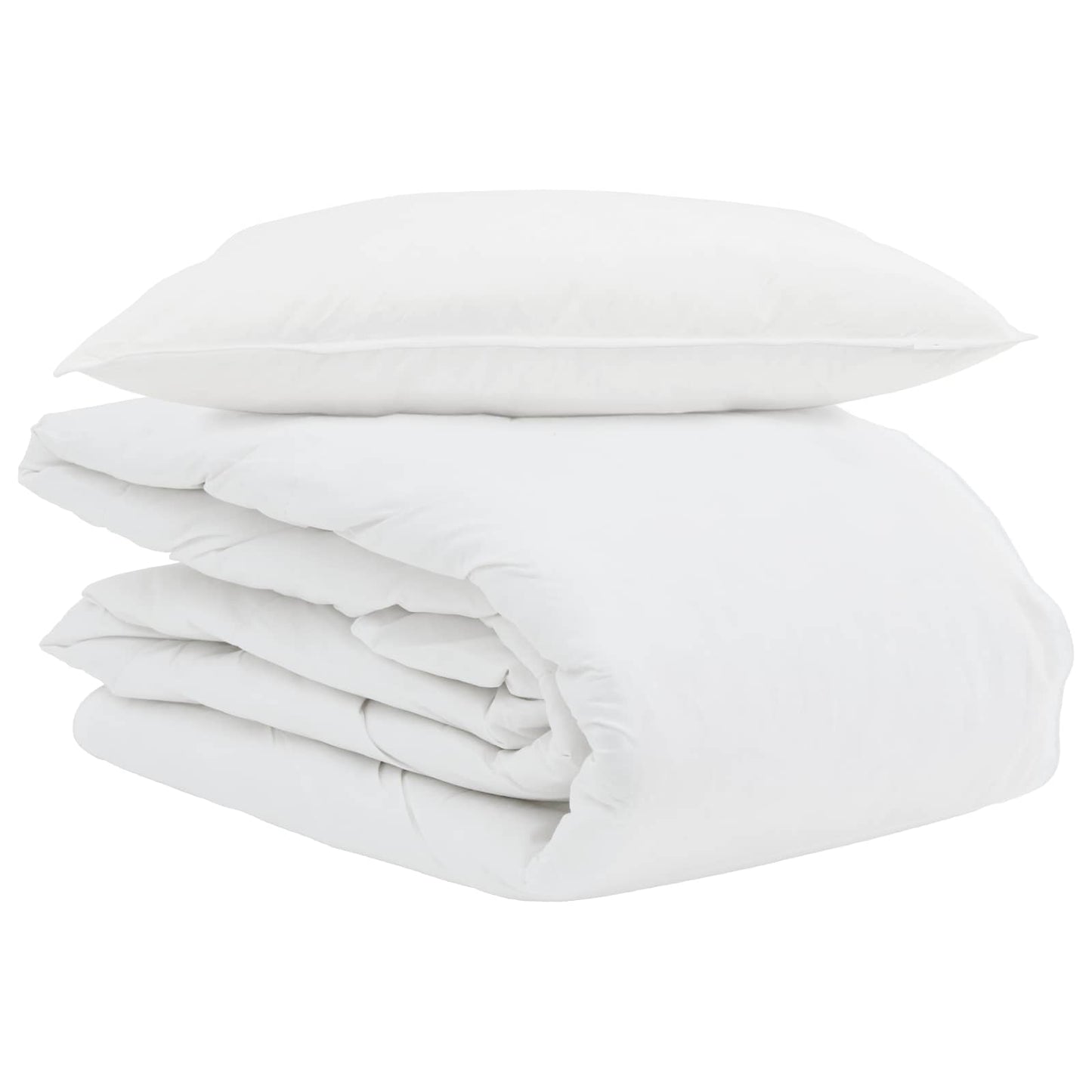 Couette d'été avec oreiller 2 pcs Blanc Plumes