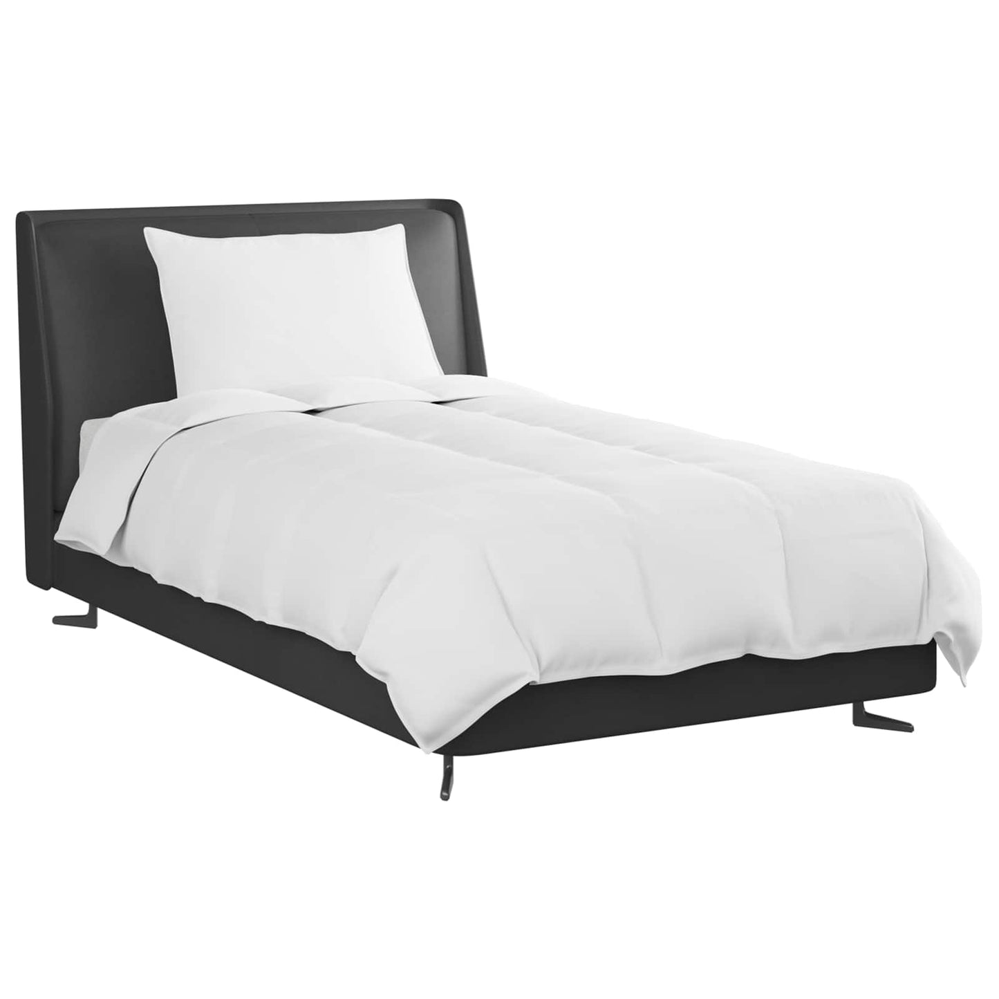 Couette d'été avec oreiller 2 pcs Blanc Plumes