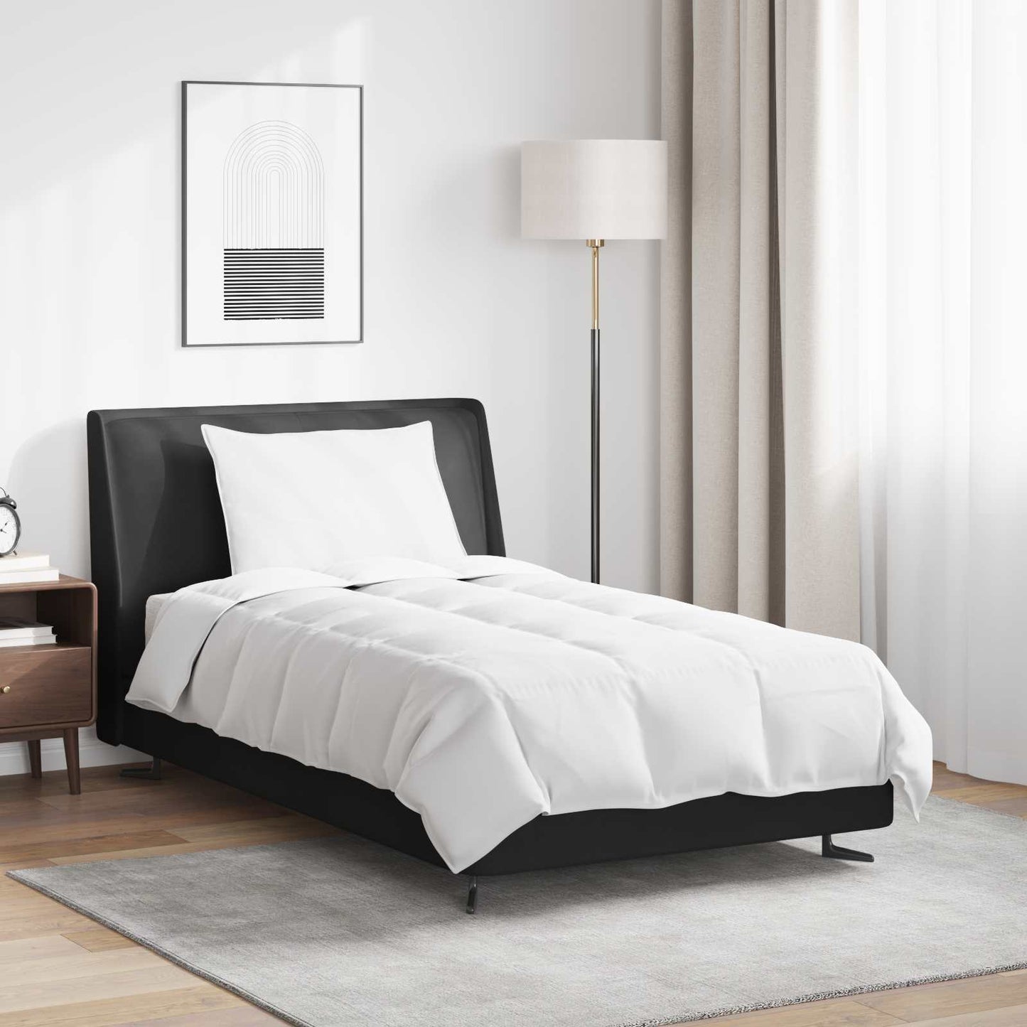 Sommerdecke mit Kissen 2 pcs Weiß Daunenfeder