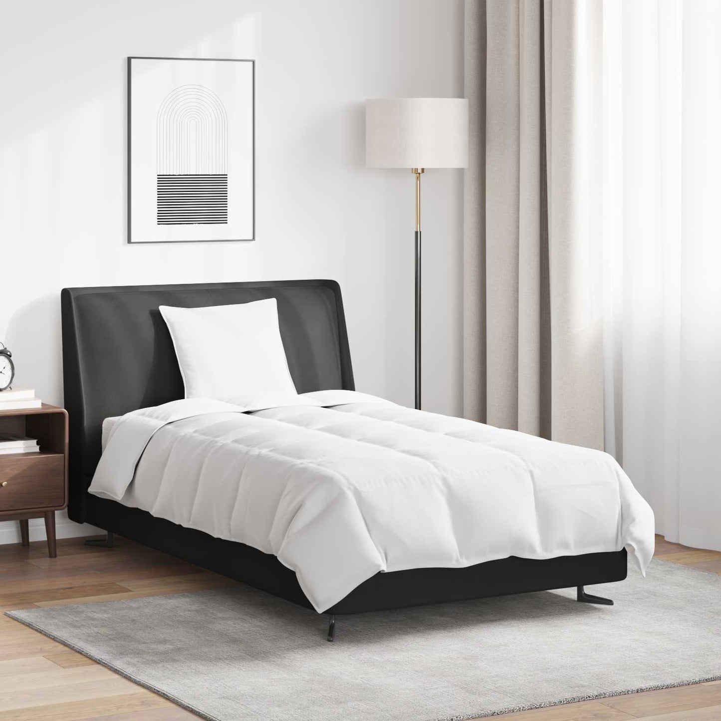 Couette d'été avec oreiller 2 pièces Blanc Plumes