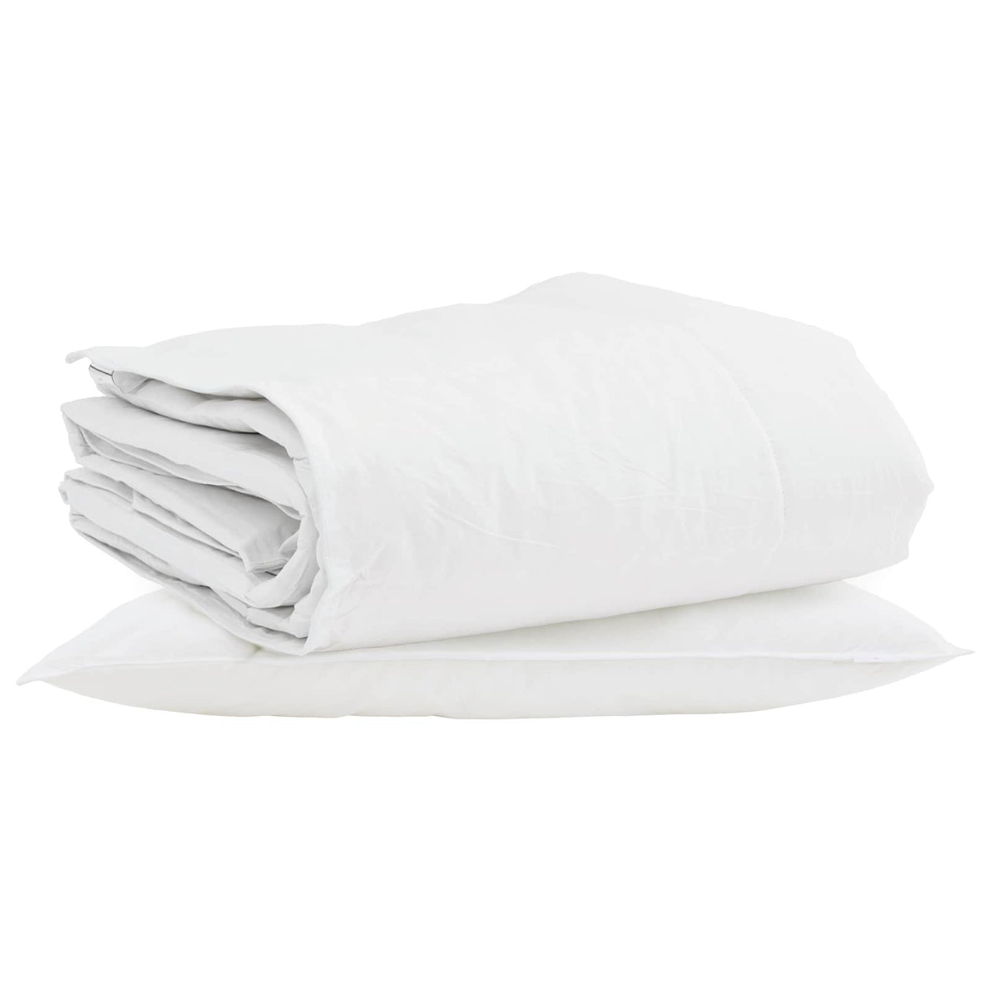 Couette d'hiver avec oreiller 2 pcs Blanc Plumes et duvets