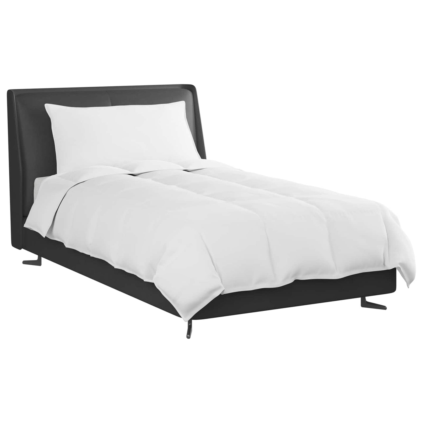 Couette d'hiver avec oreiller 2 pcs Blanc Plumes et duvets