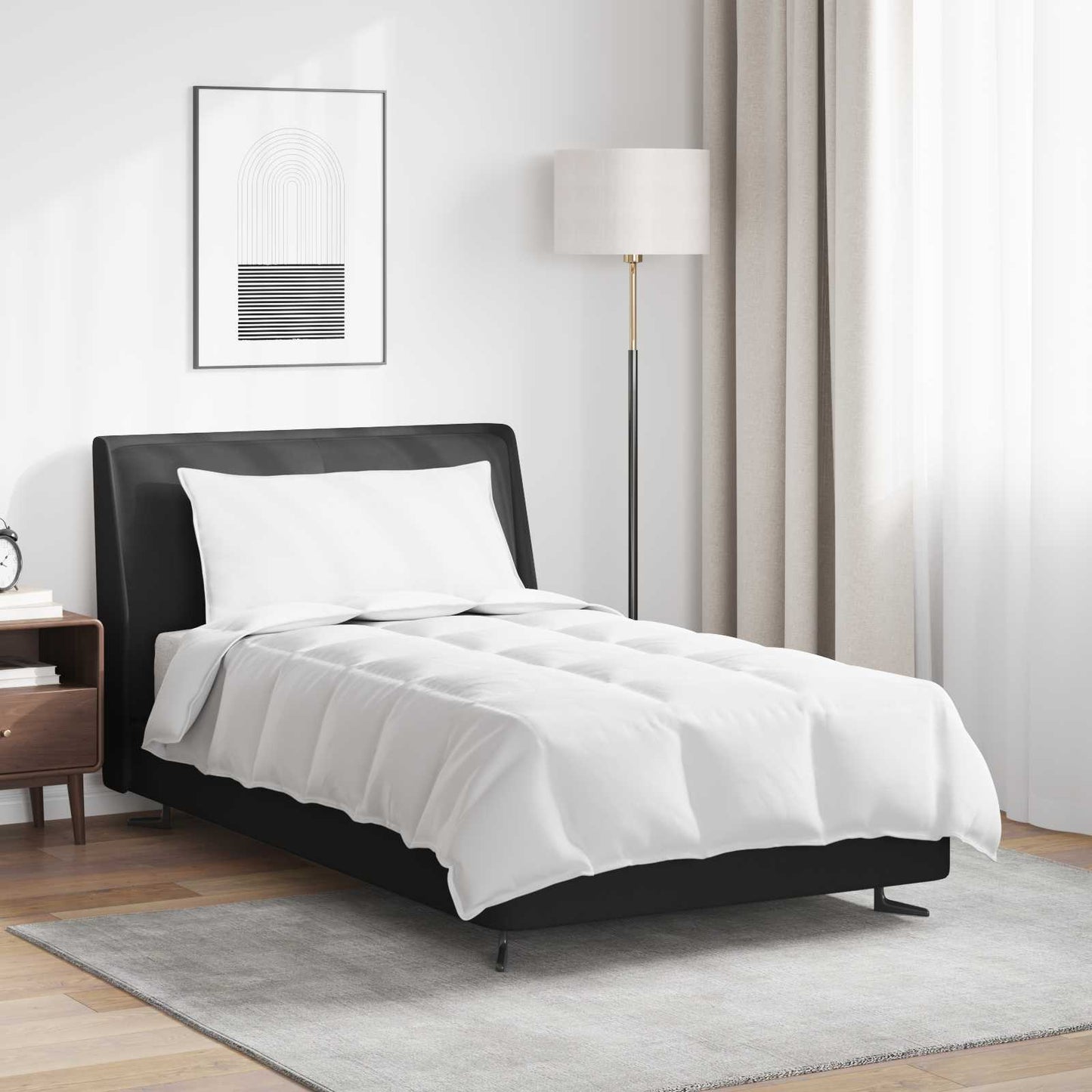 2-in-1 Duvet with Pillow 2 pcs White Down Feather