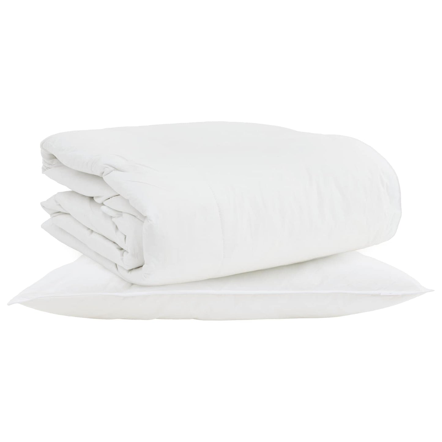 2-in-1 Duvet with Pillow 2 pcs White Down Feather