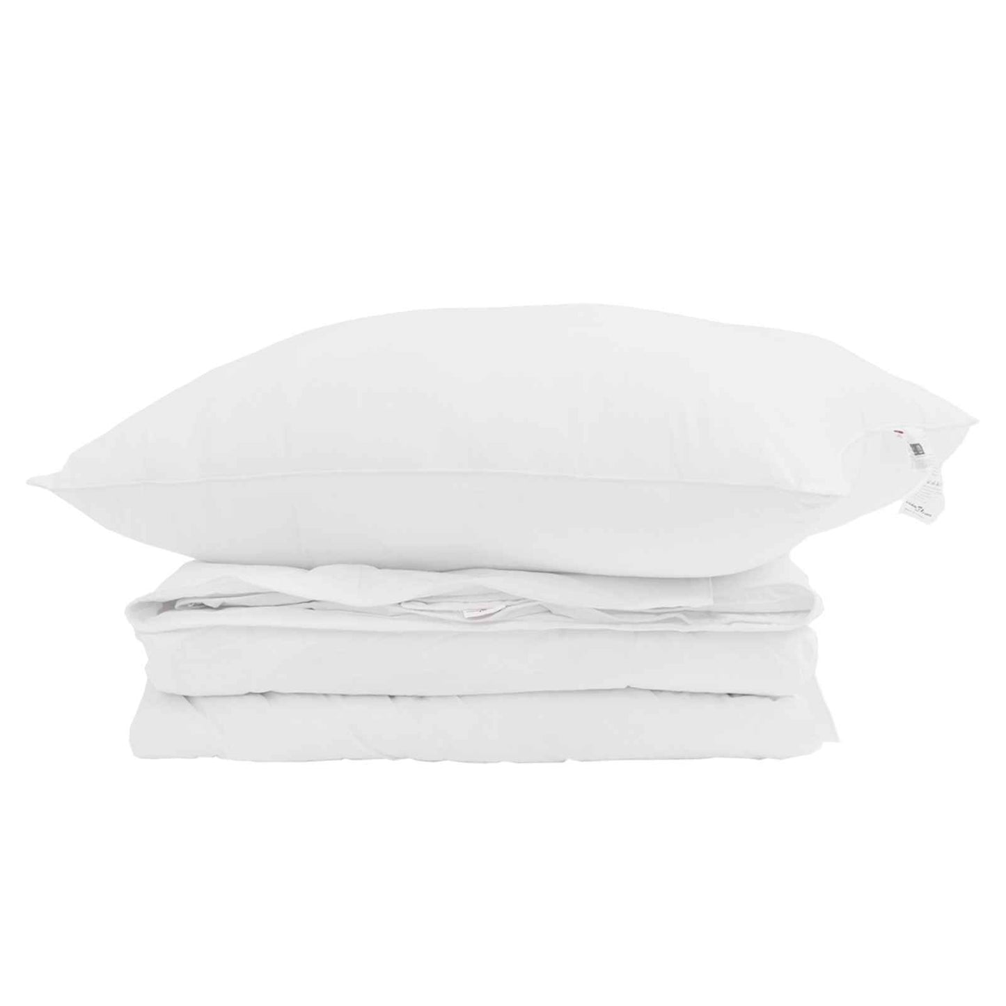 Couette 2-en-1 avec oreillers 2 pcs Blanc Plume et duvet