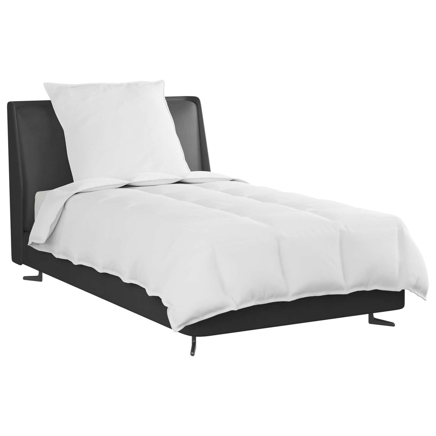Couette 2-en-1 avec oreillers 2 pcs Blanc Plume et duvet