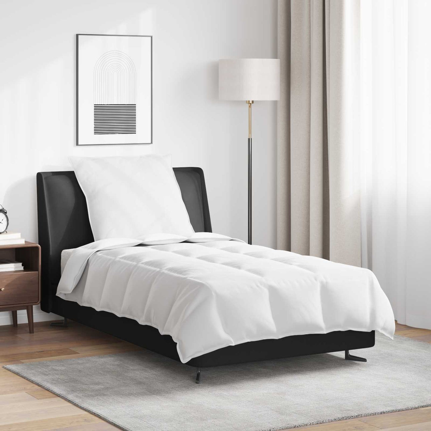 2-in-1 Duvet with Pillow 2 pcs White Down Feather