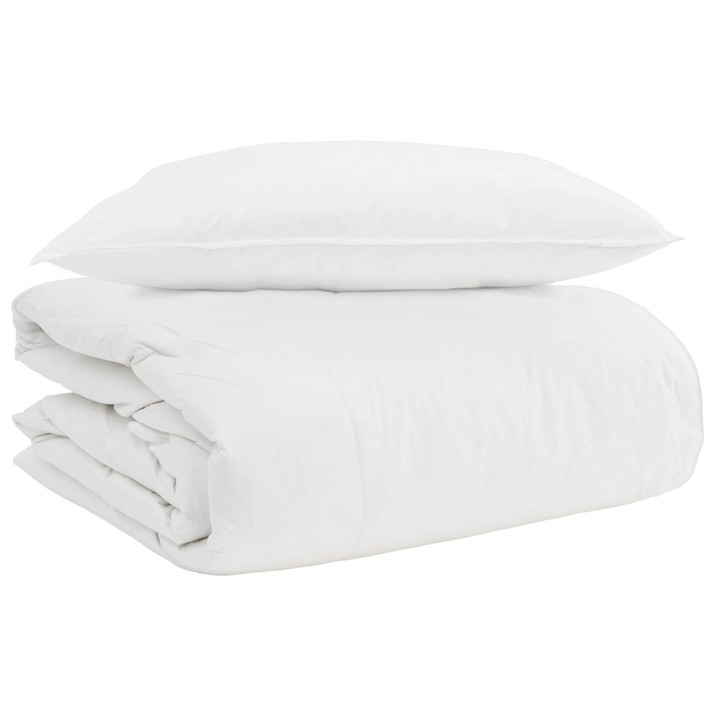 2-in-1 Duvet with Pillow 2 pcs White Down Feather