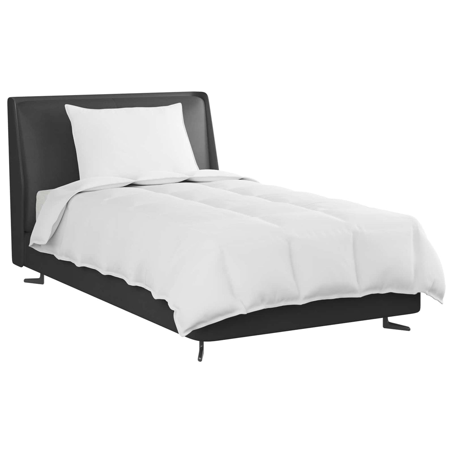 2-in-1 Duvet with Pillow 2 pcs White Down Feather