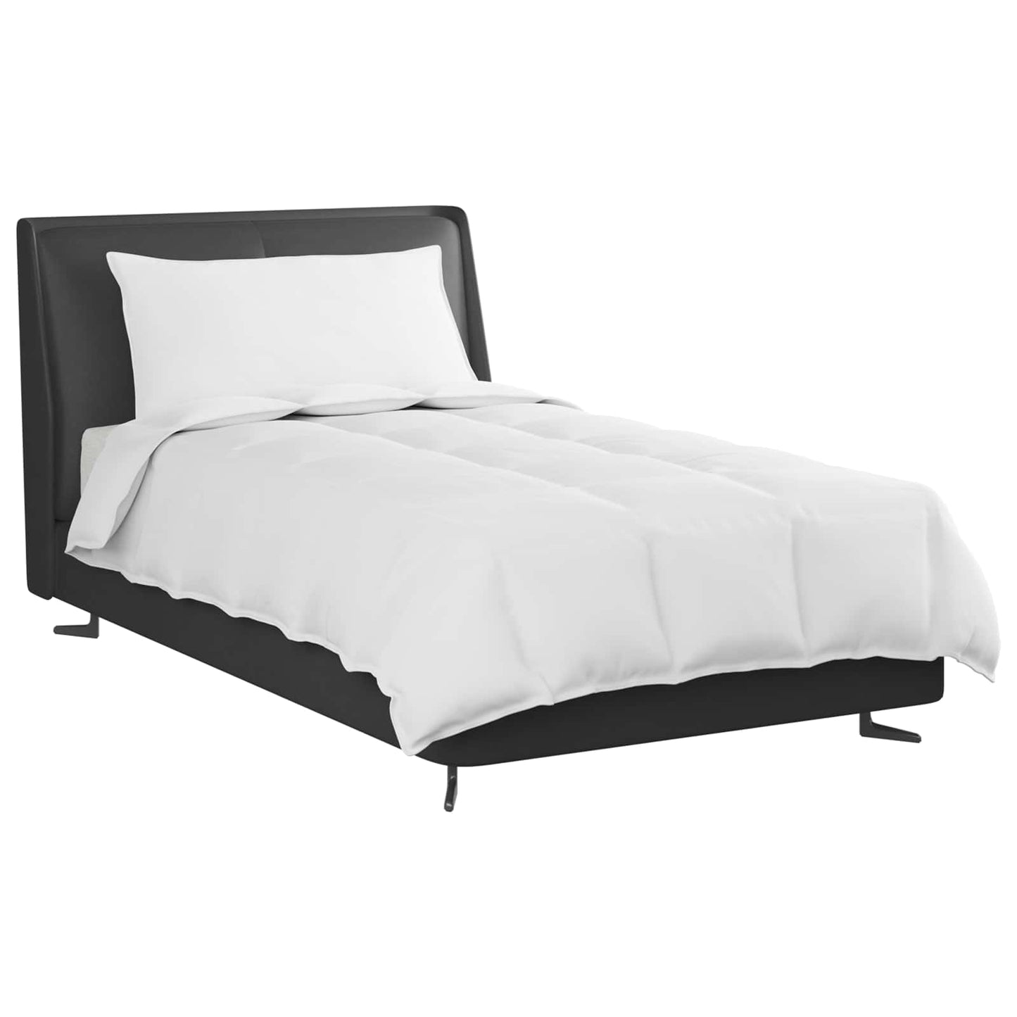 2-in-1 Duvet with Pillow 2 pcs White Down Feather
