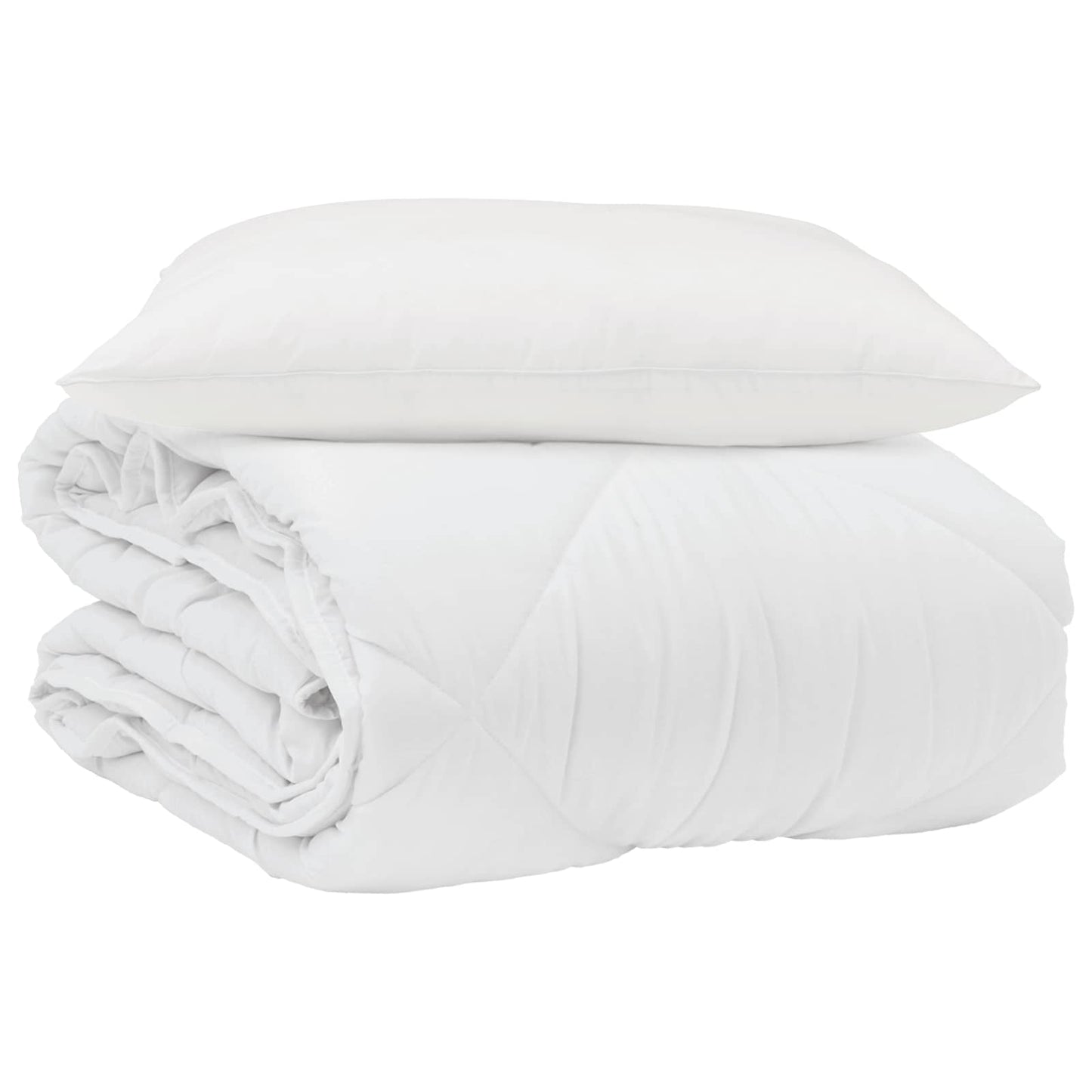 Summer Duvet with Pillow 2 pcs White Microfiber