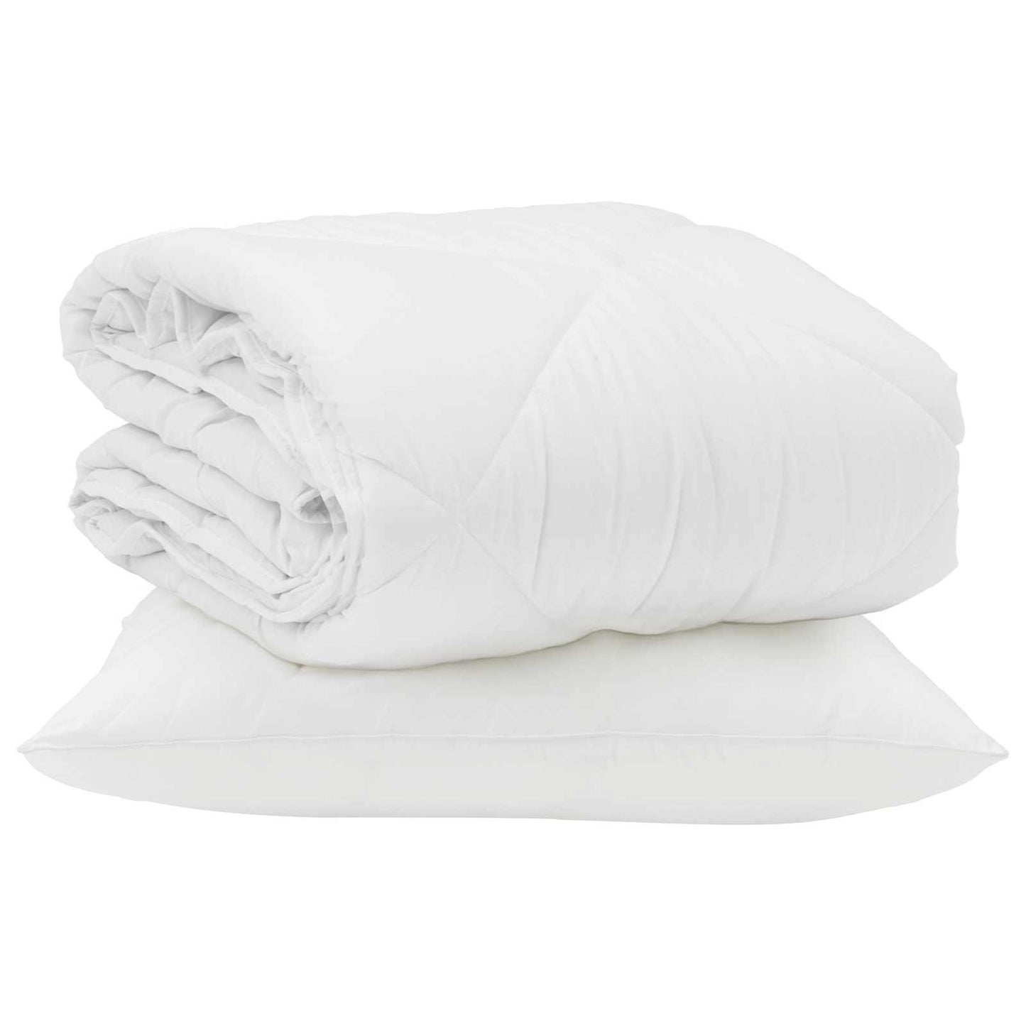 Summer Duvet with Pillows 2 pcs White Microfiber