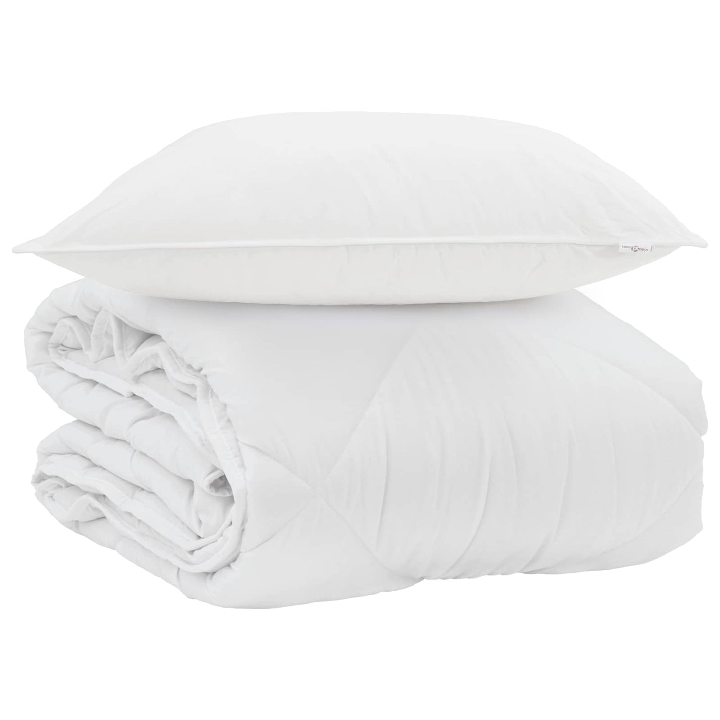 Summer Duvet with Pillow 2 pcs White Microfiber