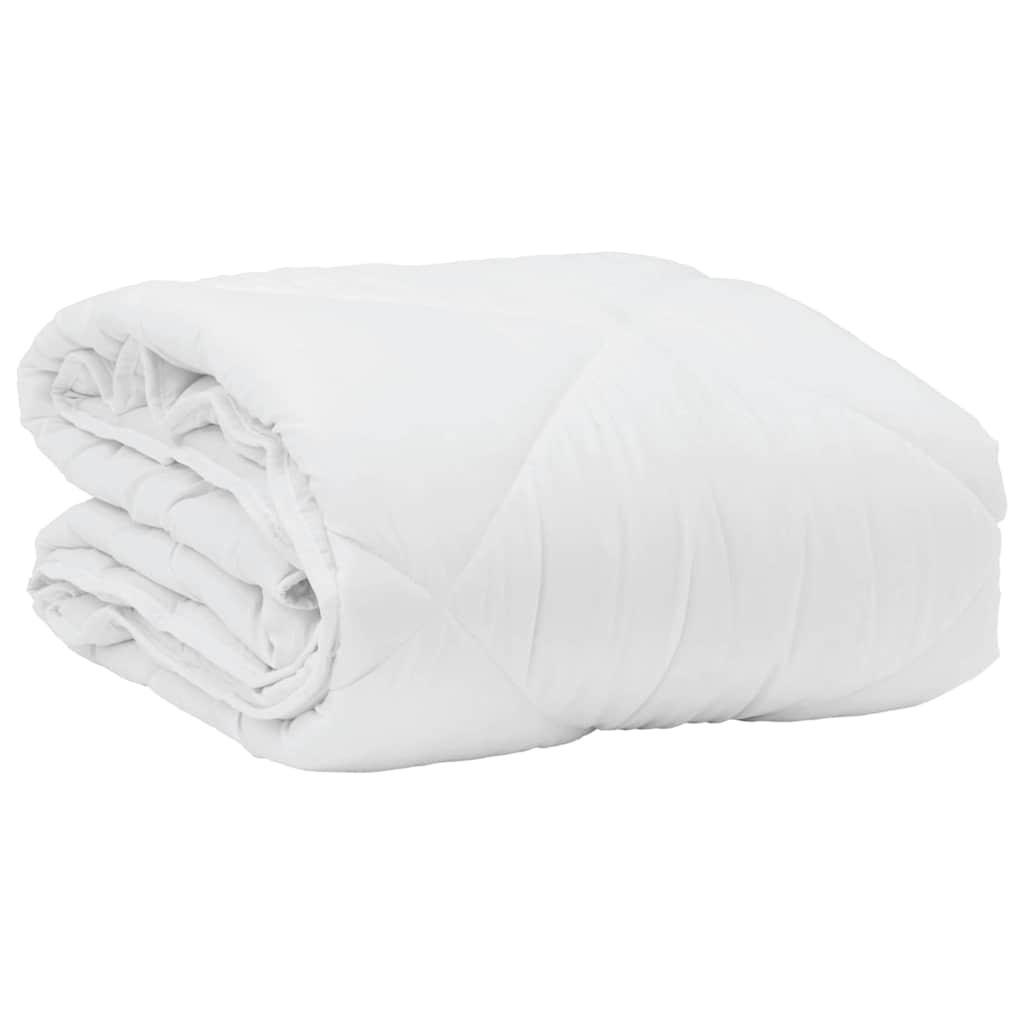 Couette d'été avec oreiller 2 pcs Blanc Microfibre