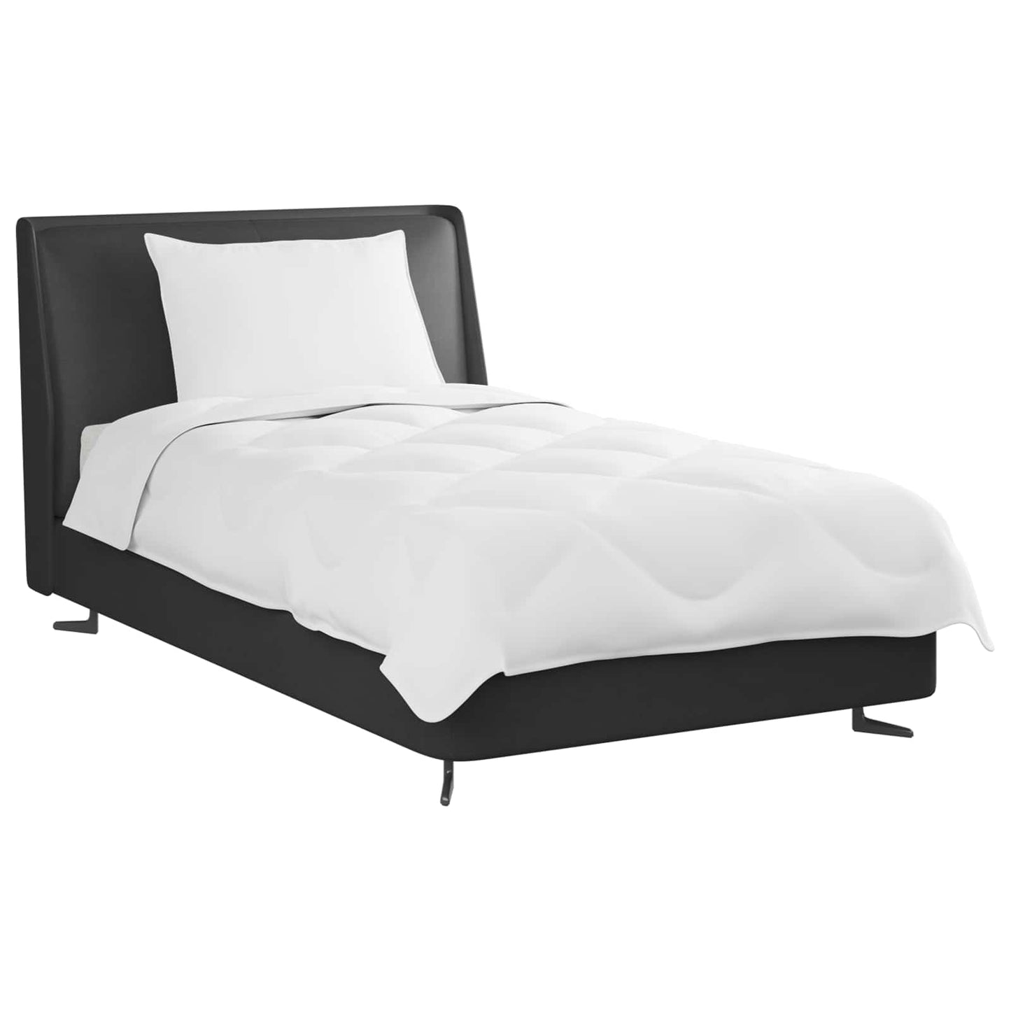 Summer Duvet with Pillows 2 pcs White Microfiber