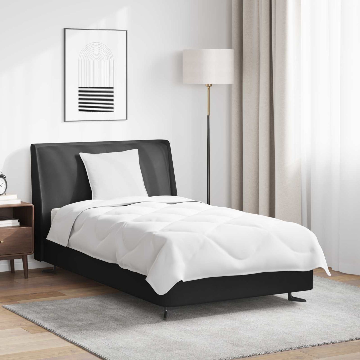 Summer Duvet with Pillows 2 pcs White Microfiber