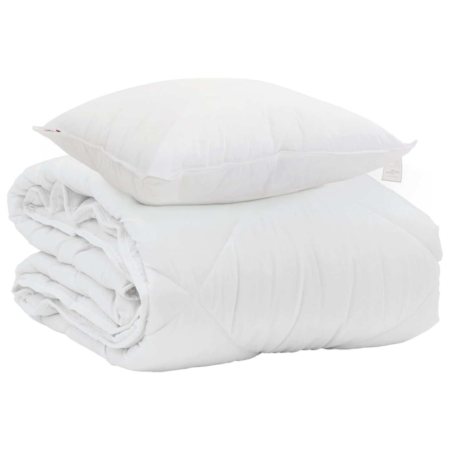 Summer Duvet with Pillows 2 pcs White Microfiber