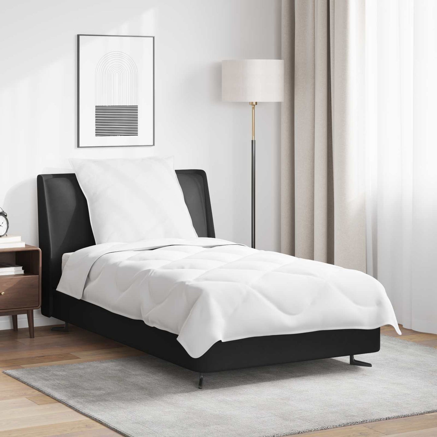 Summer Duvet with Pillows 2 pcs White Microfiber