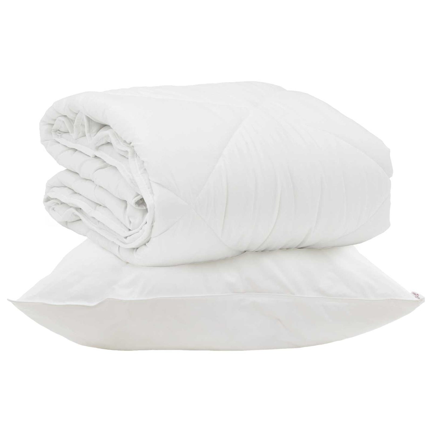 Summer Duvet with Pillows 2 pcs White Microfiber