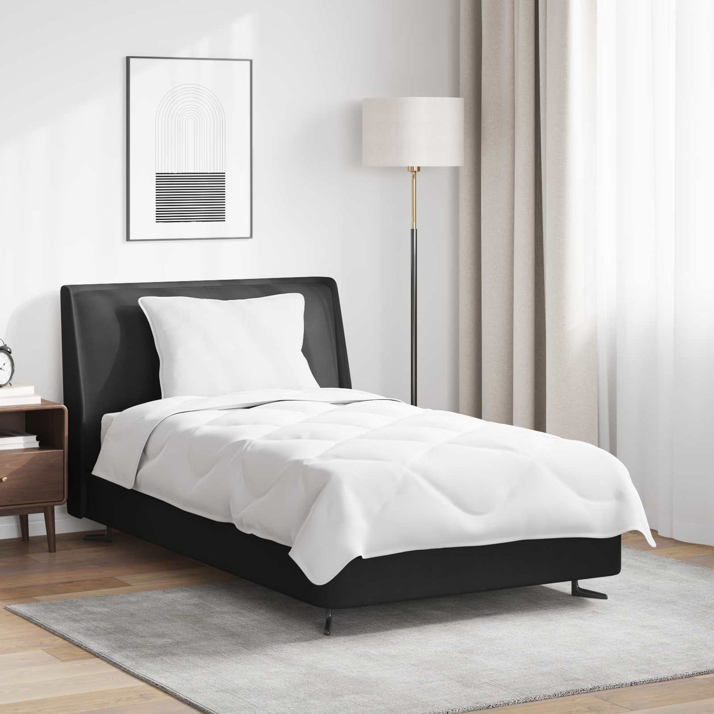 Summer Duvet with Pillows 2 pcs White Microfiber