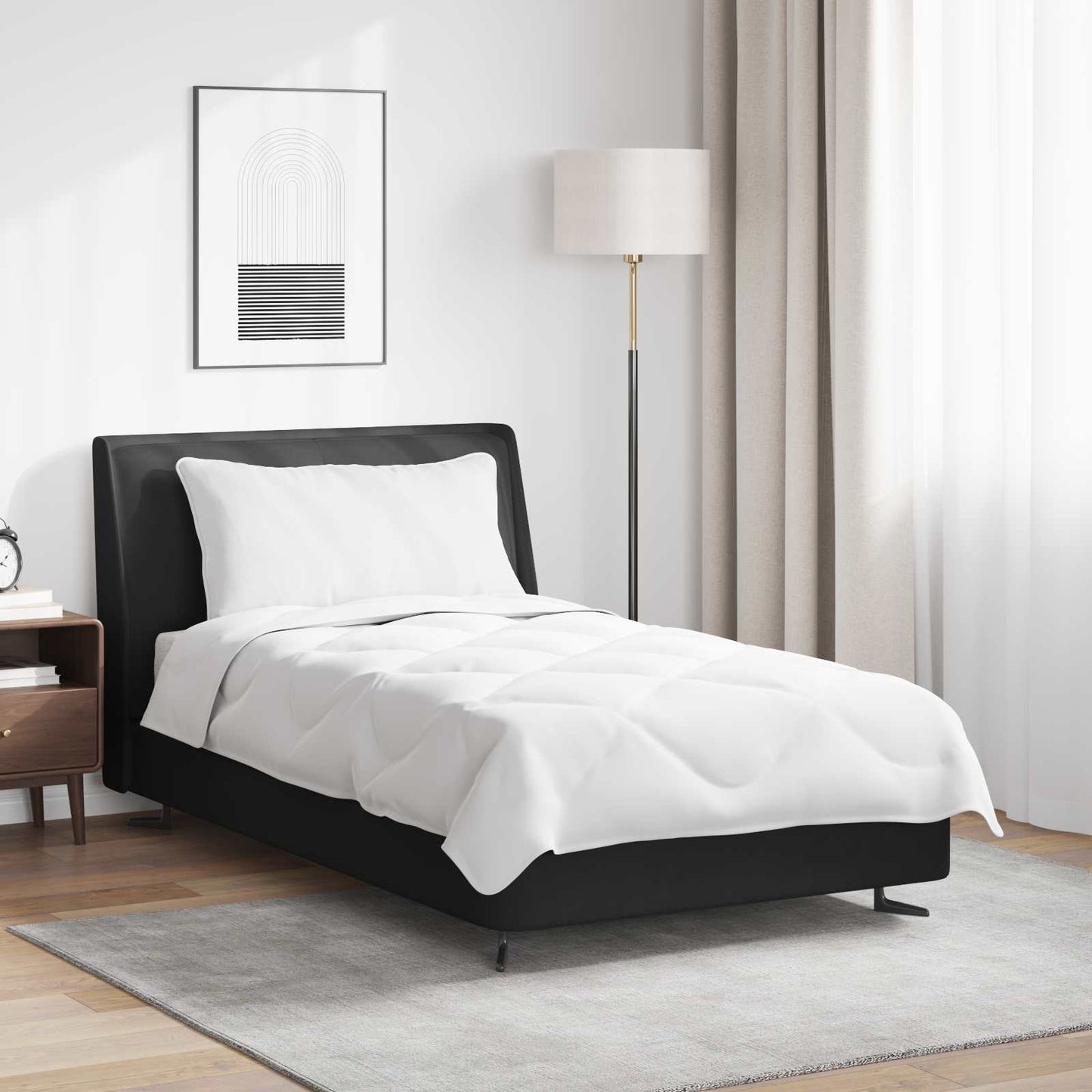 Summer Duvet with Pillows 2 pcs White Microfiber