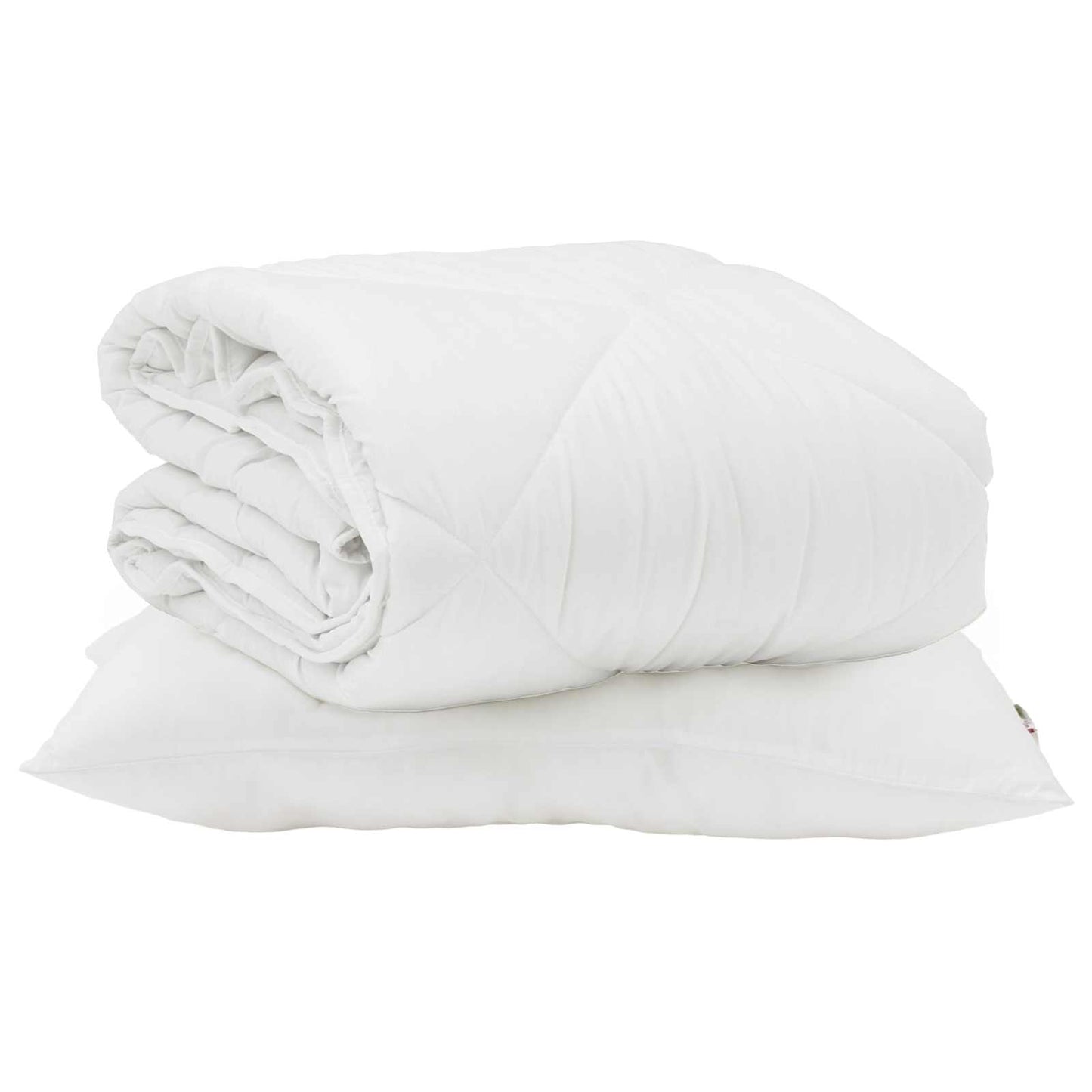 Summer Duvet with Pillows 2 pcs White Microfiber