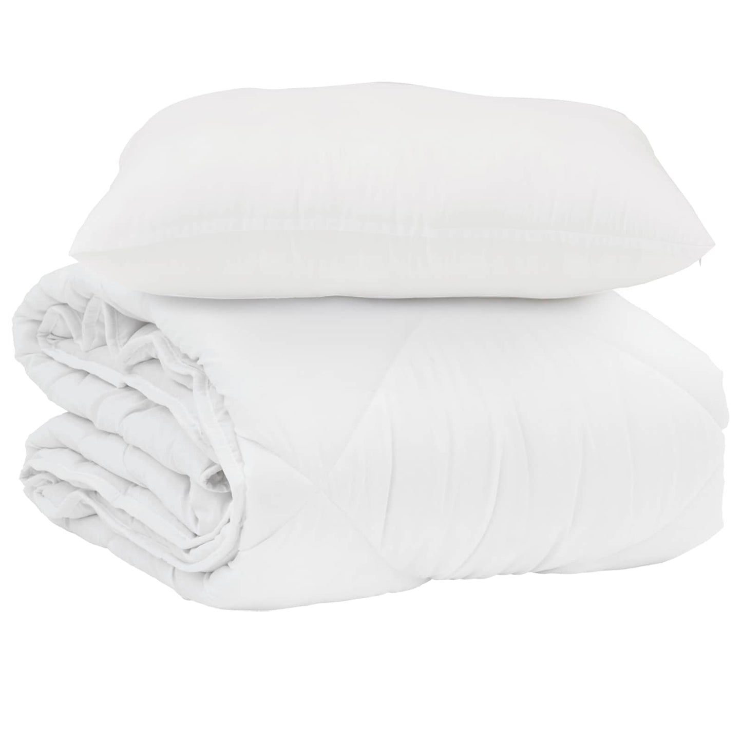 Summer Duvet with Pillows 2 pcs White Microfiber