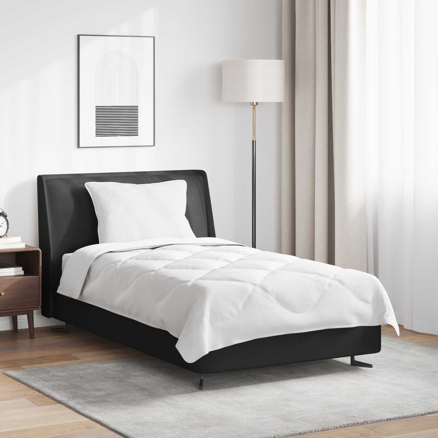 All-season duvet with pillows 2 pcs White Microfiber