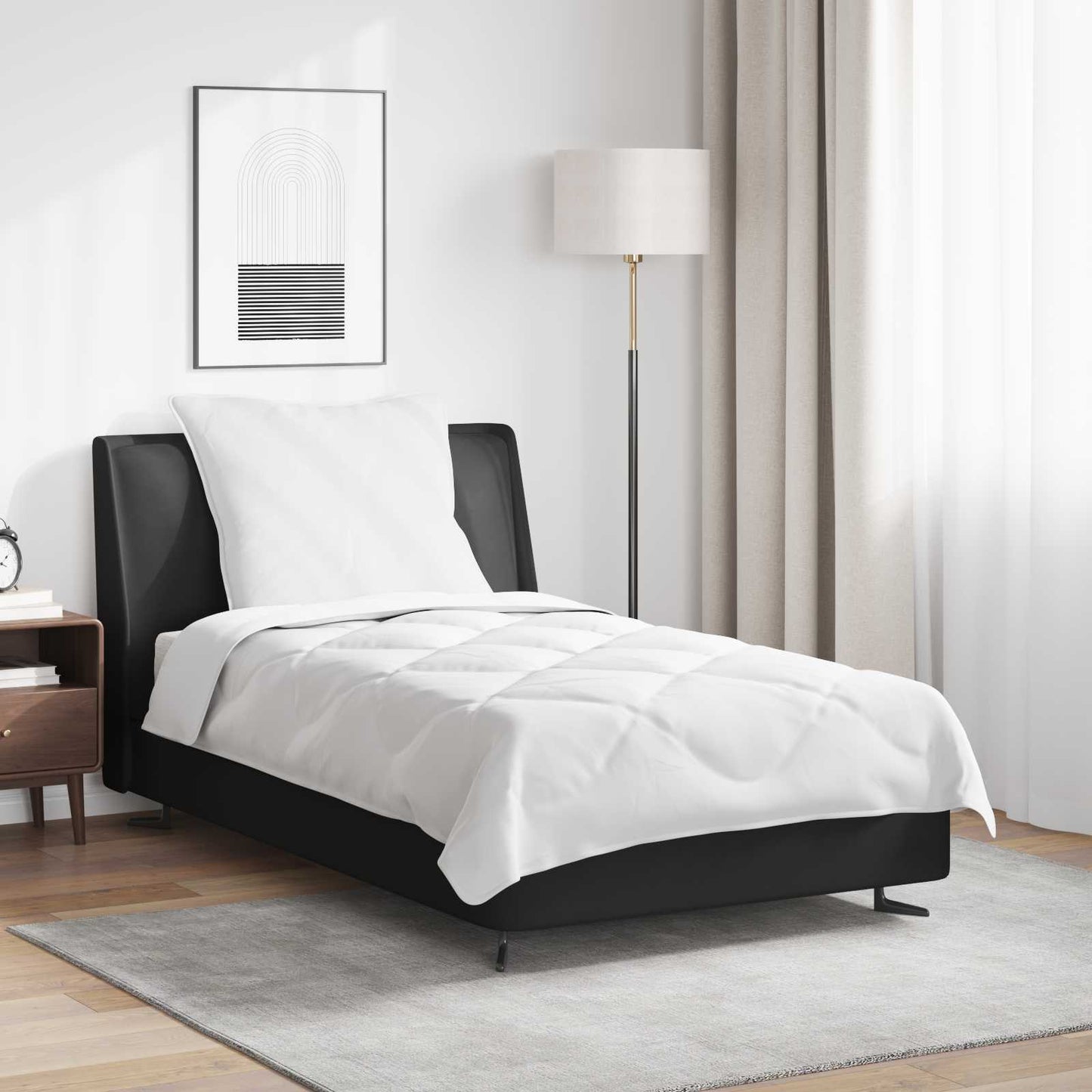 All-season duvet with pillows 2 pcs White Microfiber
