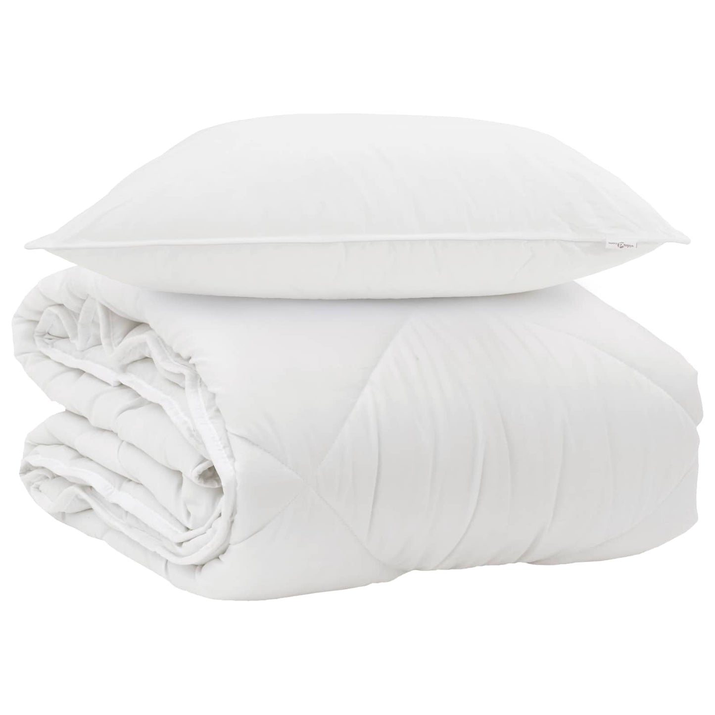 All-Season Duvet with Pillow, 2 pcs, White Microfiber