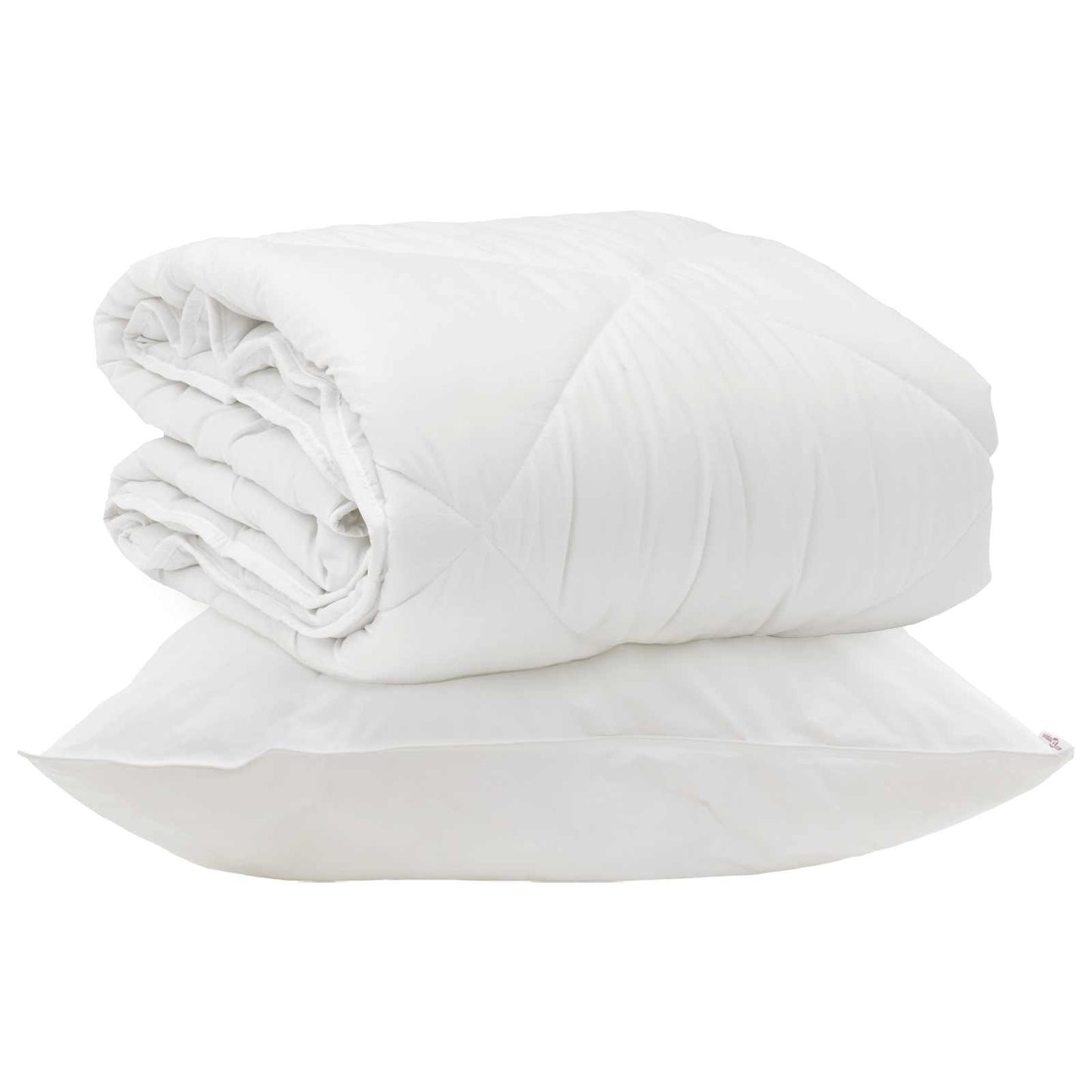 All-Season Duvet with Pillows, 2 pcs, White Microfiber