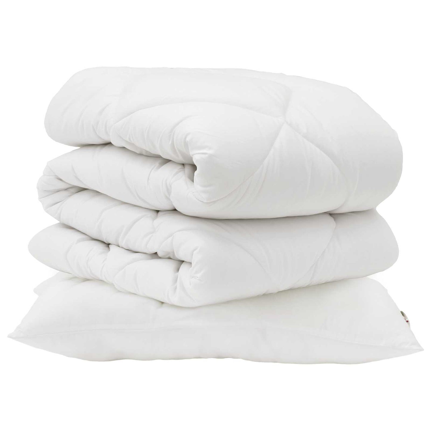 Duvet with pillows 2 pcs White Microfiber