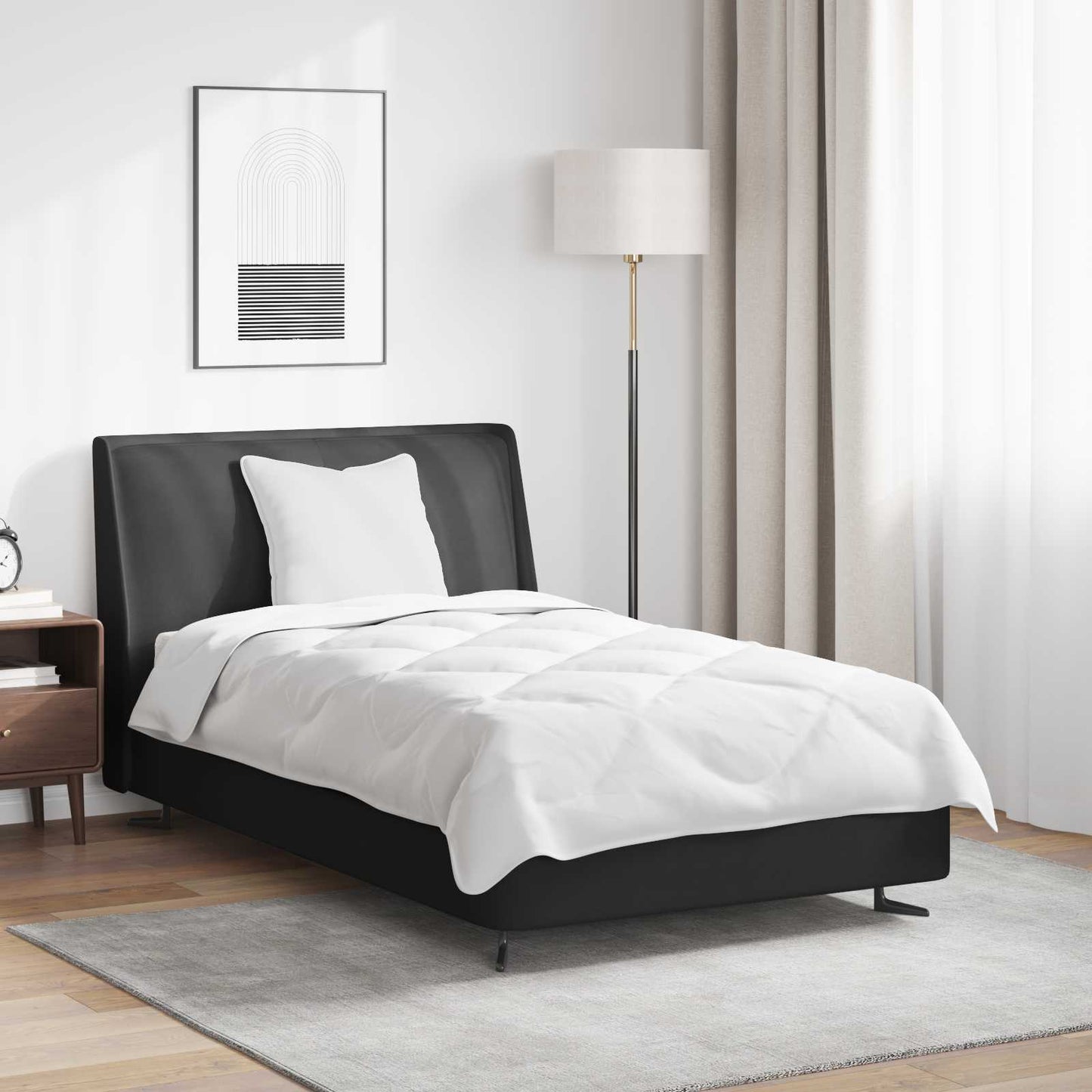 Duvet with pillows 2 pcs White Microfiber
