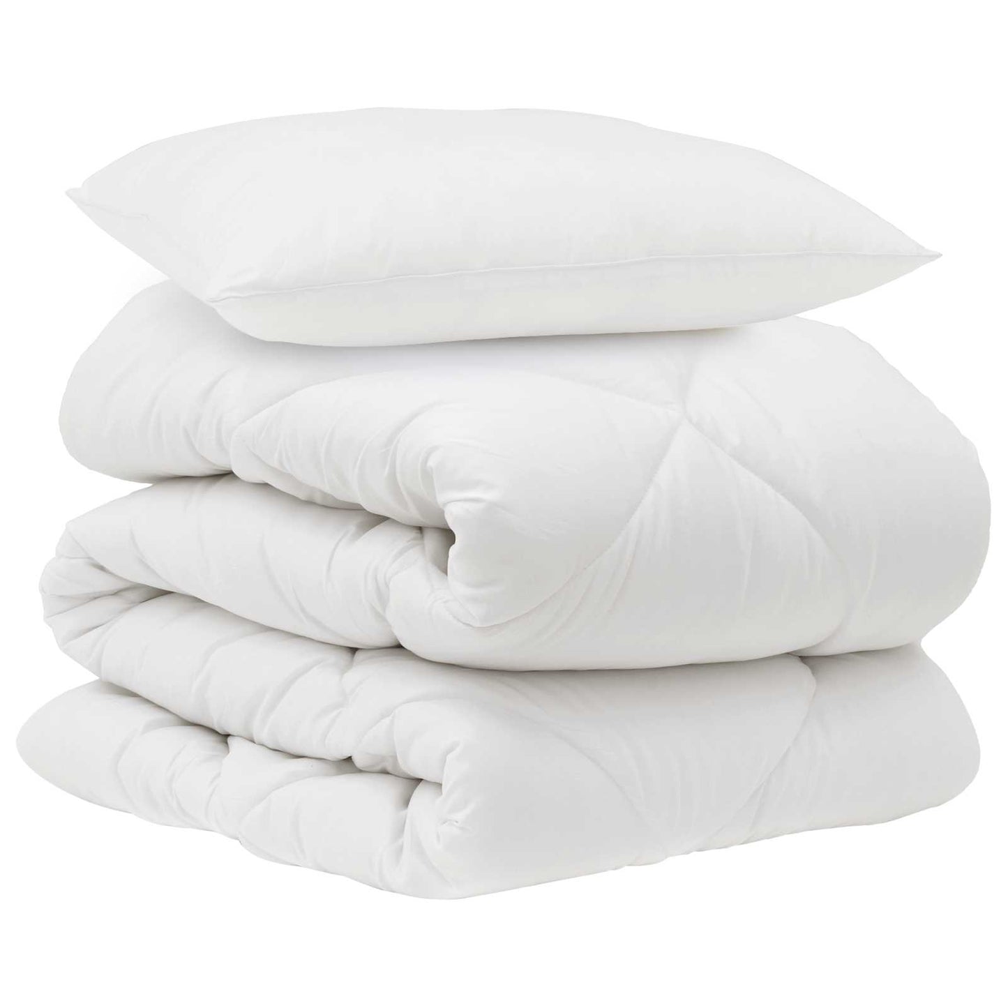 Duvet with pillows 2 pcs White Microfiber
