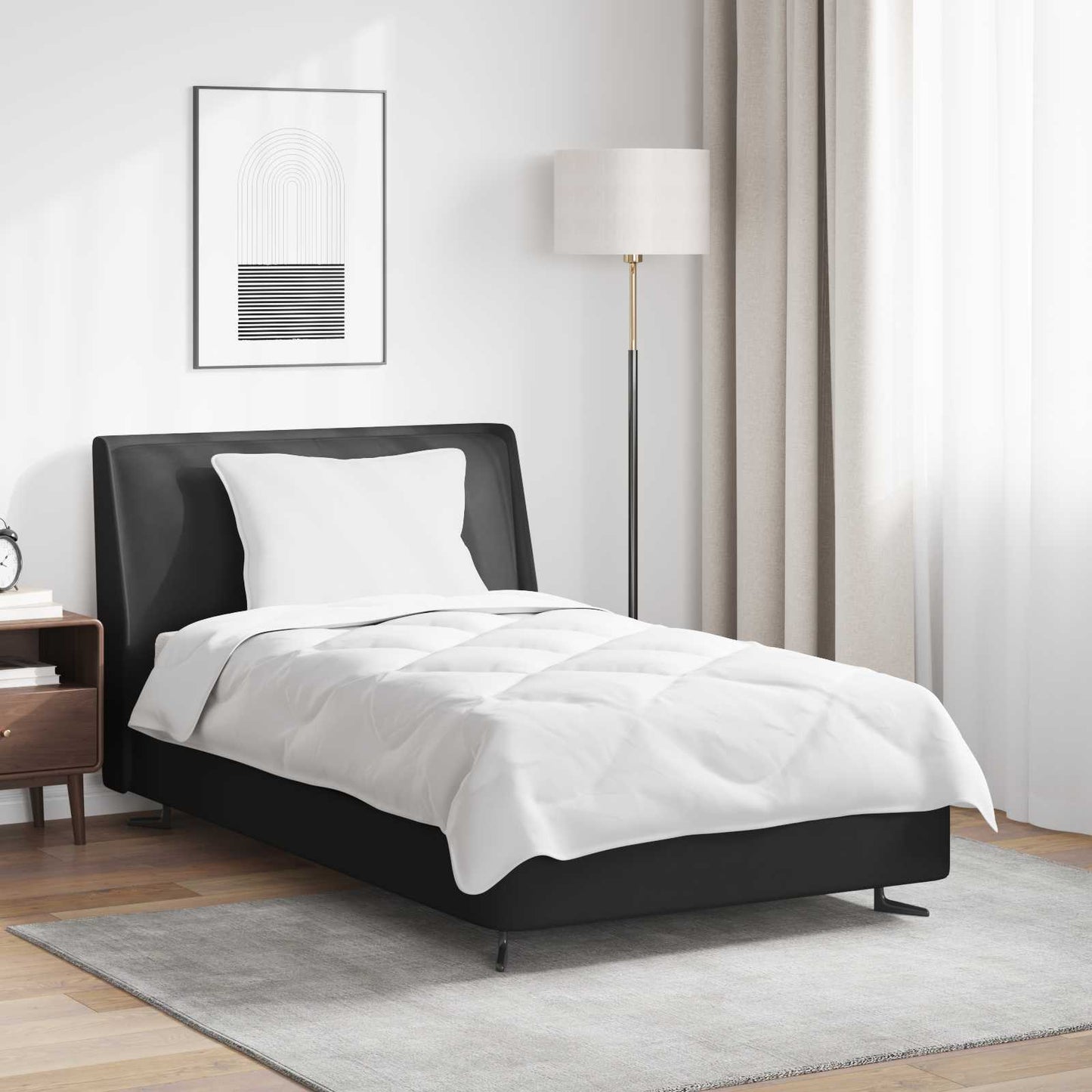 Couette avec oreillers 2 pièces Blanc Microfibre