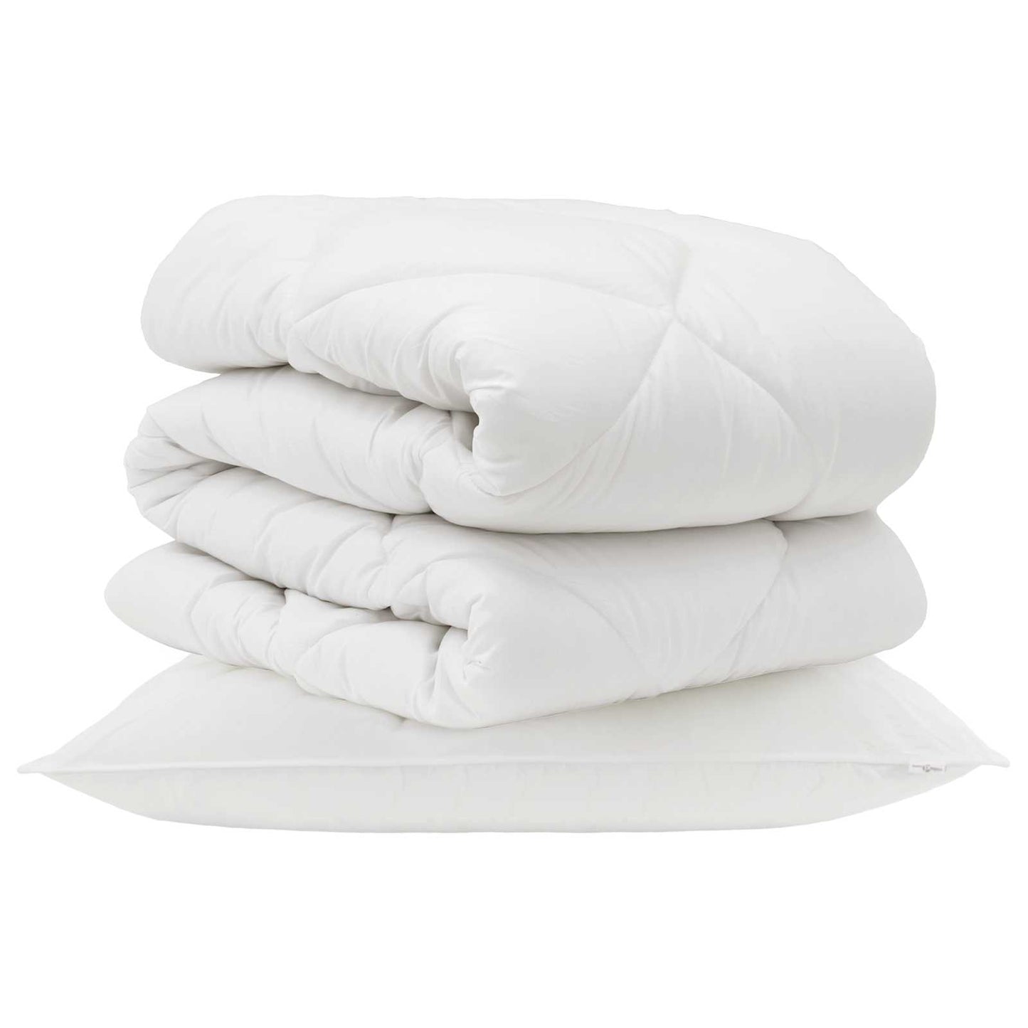 Duvet with pillows 2 pcs White Microfiber