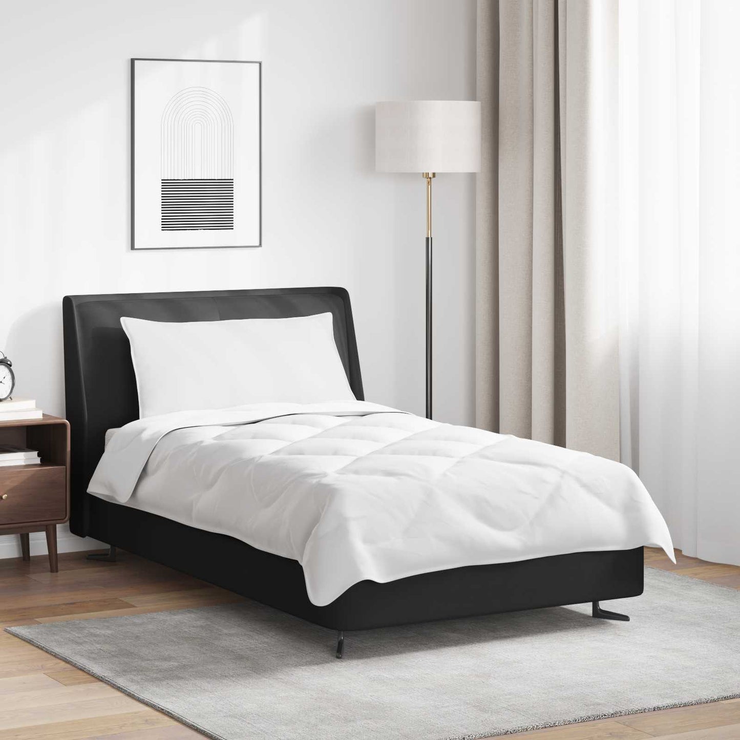 Duvet with pillows 2 pcs White Microfiber