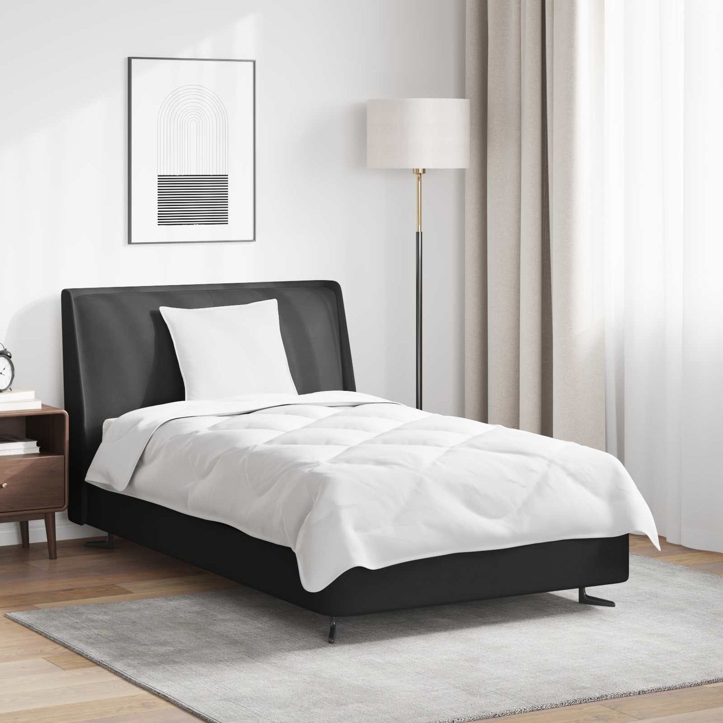Duvet with pillows 2 pcs White Microfiber