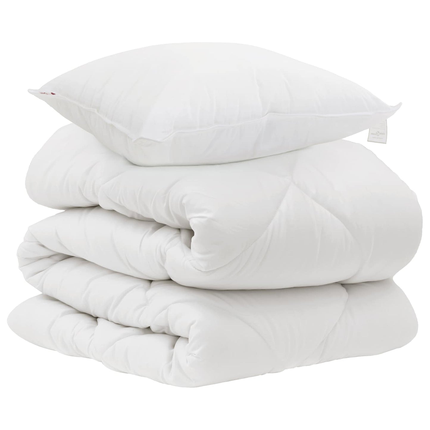 Duvet with pillows 2 pcs White Microfiber