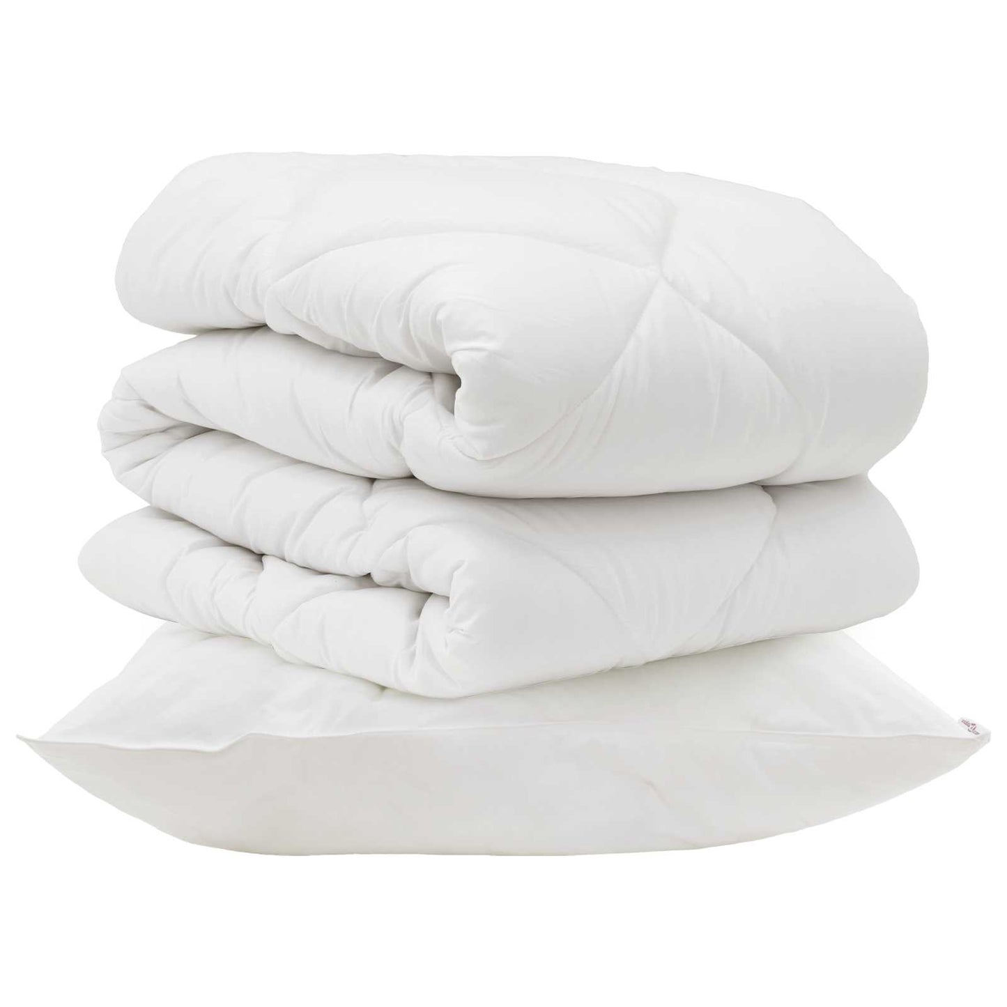 Couette avec oreiller 2 pièces Blanc Microfibre