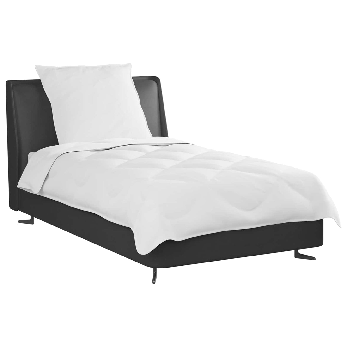 Couette avec oreiller 2 pièces Blanc Microfibre