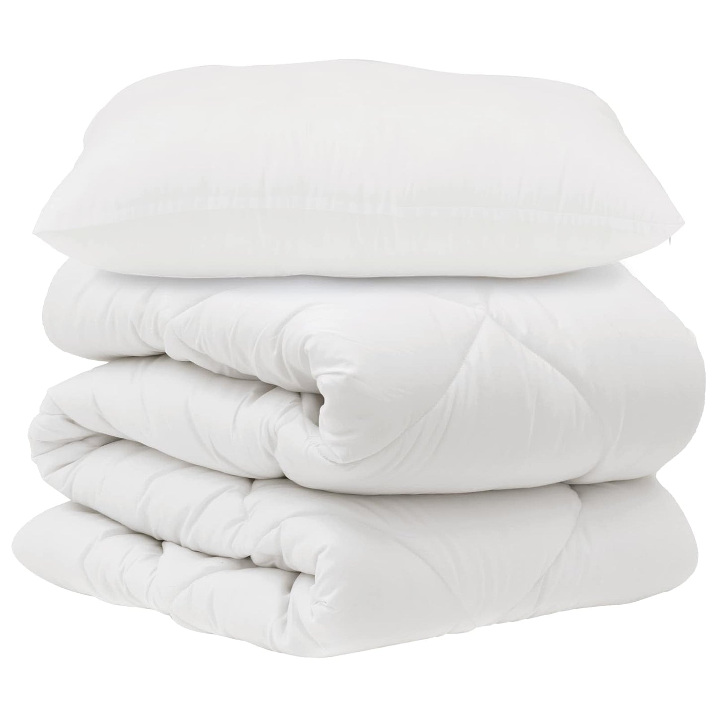 Parure de lit avec oreillers 2 pièces Blanc Microfibre