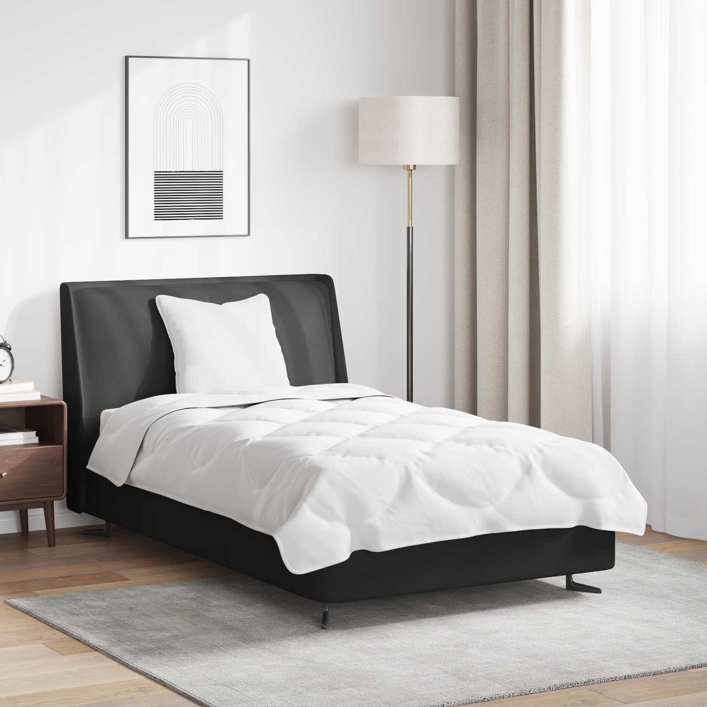 Ensemble couette et oreillers 2 pièces Blanc Microfibre