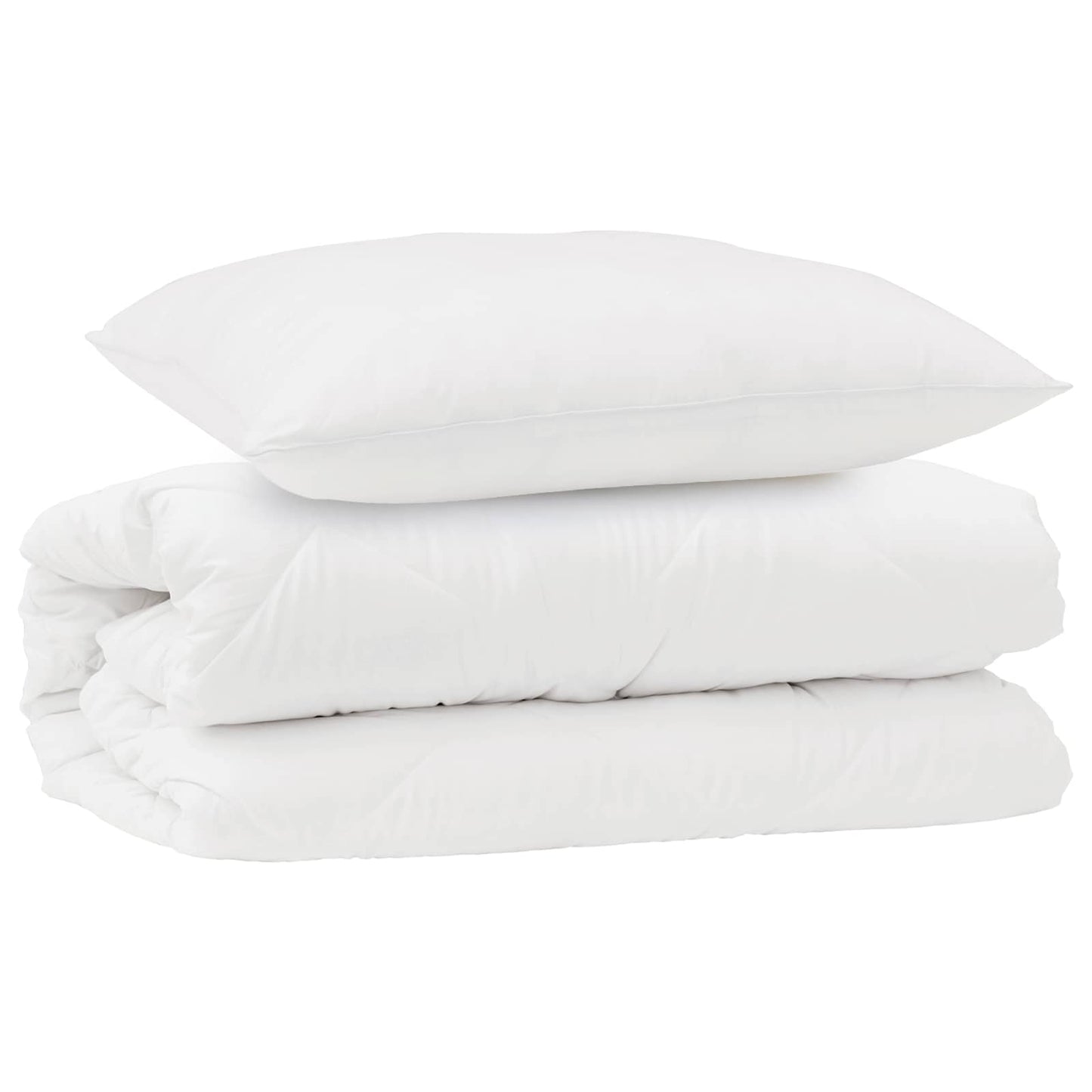 Ensemble couette et oreillers 2 pièces Blanc Microfibre
