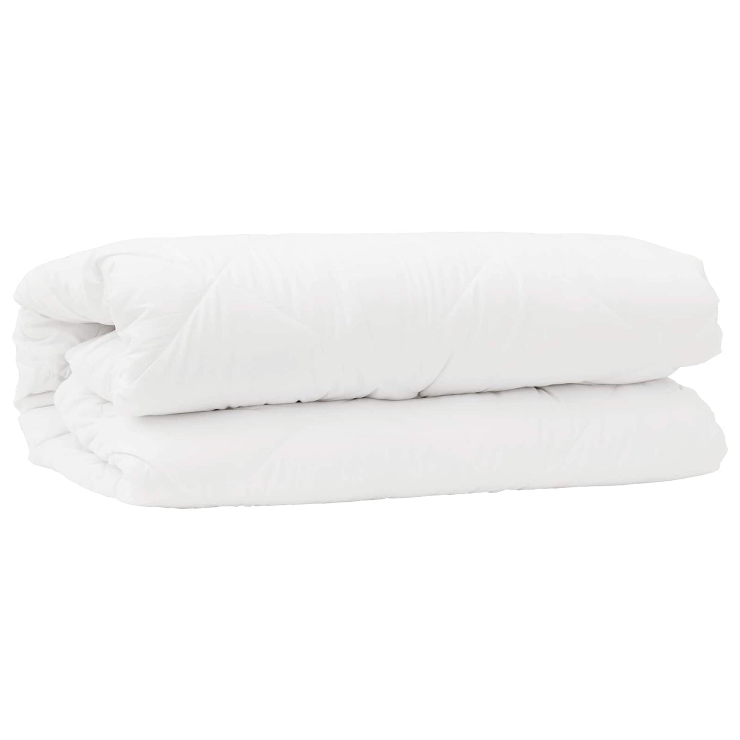 Parure de lit avec housse de couette et taie d'oreiller 2 pièces Blanc Microfibre