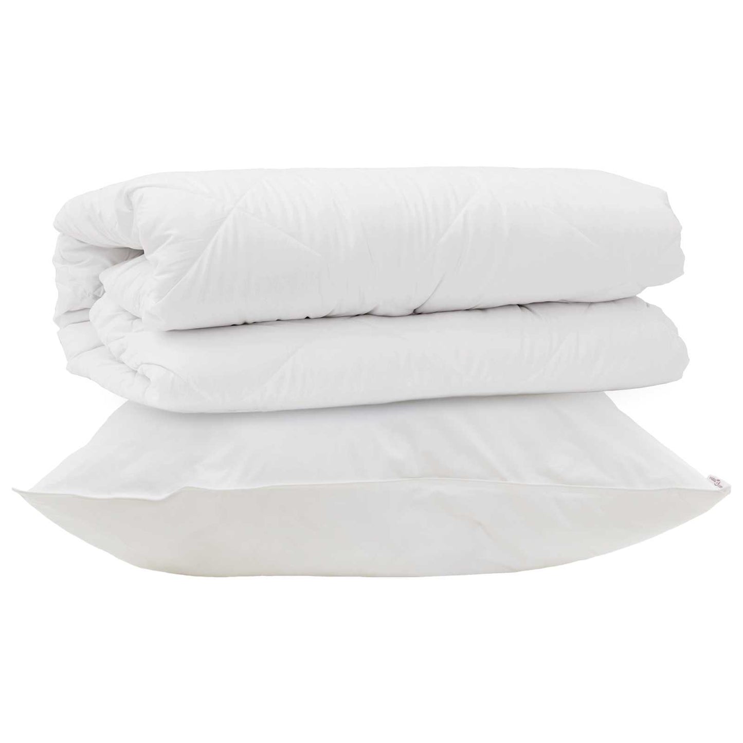 Parure de lit avec oreillers 2 pièces Blanc Microfibre
